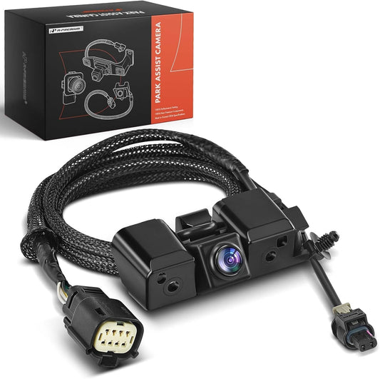 A-Premium Rear View Backup Camera - Compatible with Chevy Silverado 1500 2500 3500 (2016-2019), GMC Sierra 1500 2500 3500 (2016-2019) - Replaces# 84062896, GM1960102 - Rear Park Assist Camera