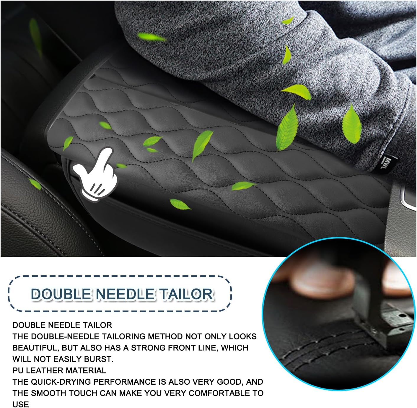 Ruiya GLA250/GLA250 4MATIC/AMG GLA35/AMG GLA45 Armrest Cover,for GLA250 Mercedes Benz Accessories Center Soft Comfy Console Lid Cover Compatible with 2020-2025 Mercedes Benz GLA H247