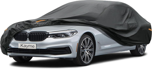 Kayme 7 Layers Car Cover Custom Fit for BMW 6 Series 640i 650i / 8 Series (2003-2025) Waterproof All Weather for Automobiles, Outdoor Full Cover Rain Sun UV Protection.Black