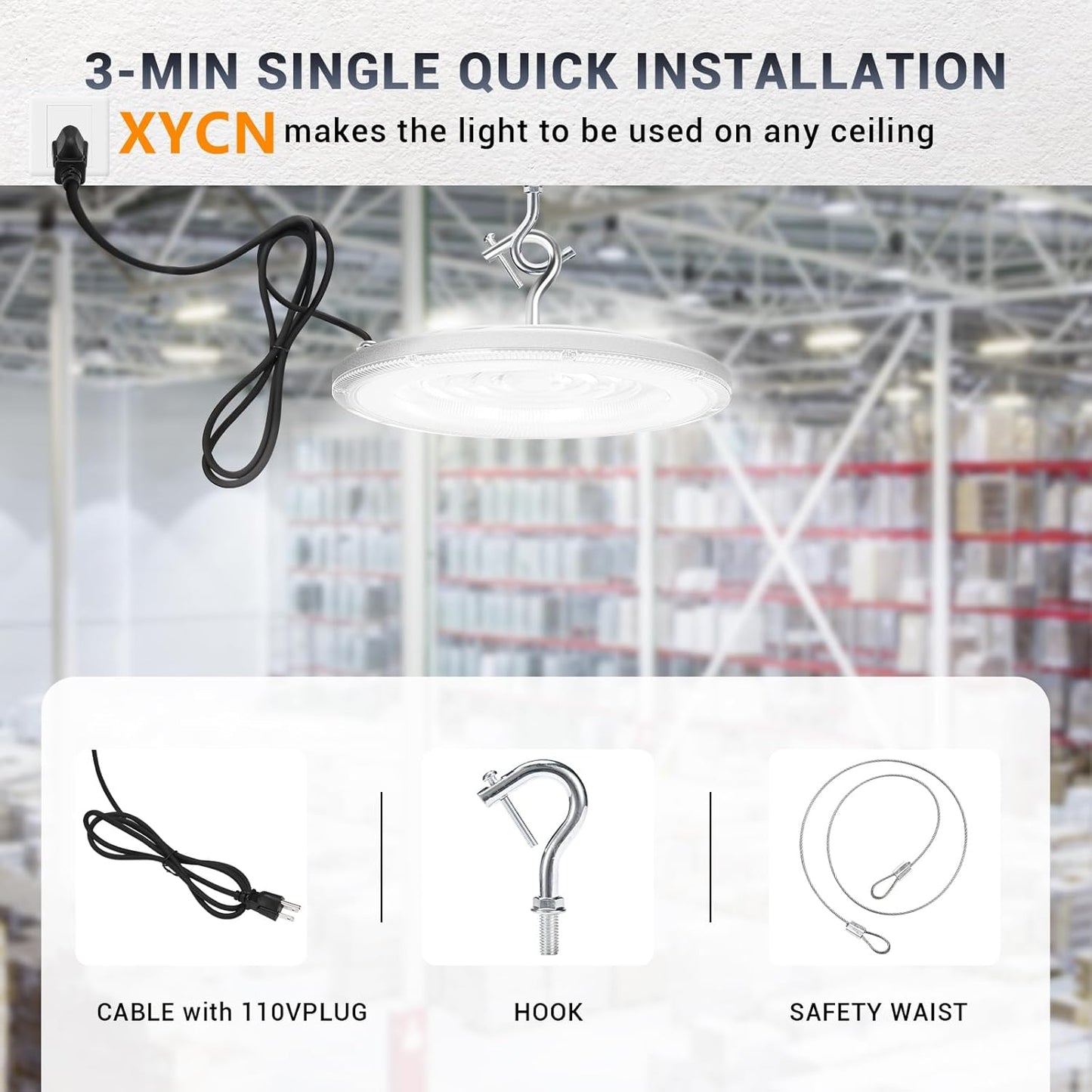 15 Pack 150W UFO Led High Bay Light,120VAC,21050LM 5000K Daylight Area Lighting,IP66 Waterproof 650W MH/HPS with Plug Commercial Bay Lighting for Warehouse/Shop/Workshop/Barn/Gym/Factory