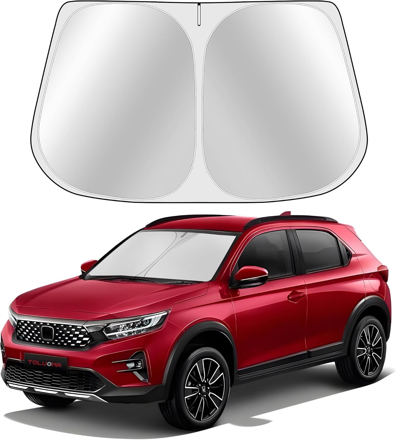 Custom Fit Windshield Sun Shade for HR-V 2023-2025 - Full Coverage, 210T Reflective Fabric, Double-Layer Design - Blocks 99% UV Rays, Keeps Car Cool, Easy to Install and Store