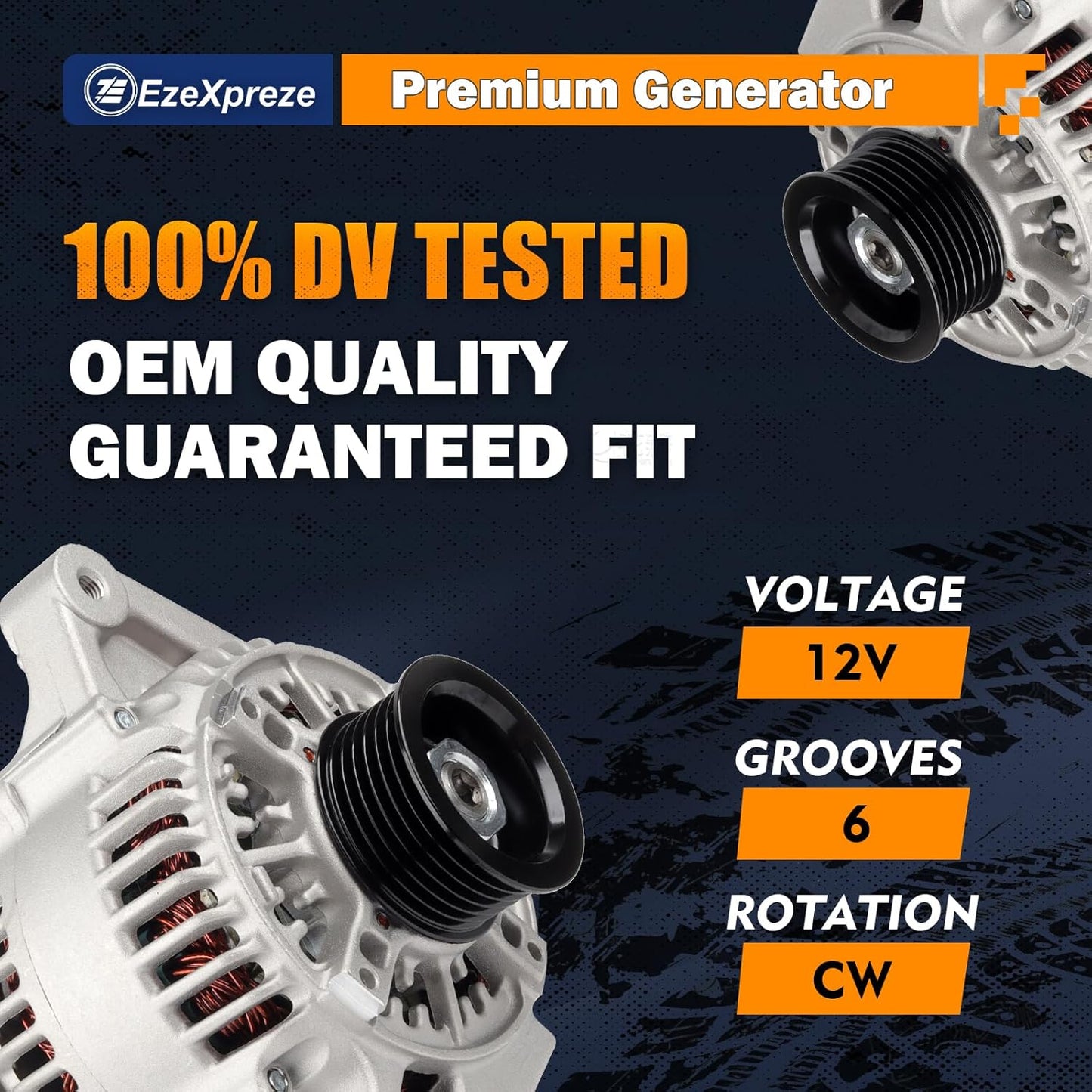 Ezexpreze L4 1.8L 13878N Alternator Replacement for Toyota Corolla 2003 2005 2006 2007 2008, Matrix 2003-2008, Celica 2000-2005, for Pontiac Vibe 2003 2004 2005 2006 2007 2008 Replace# 27060-0D110