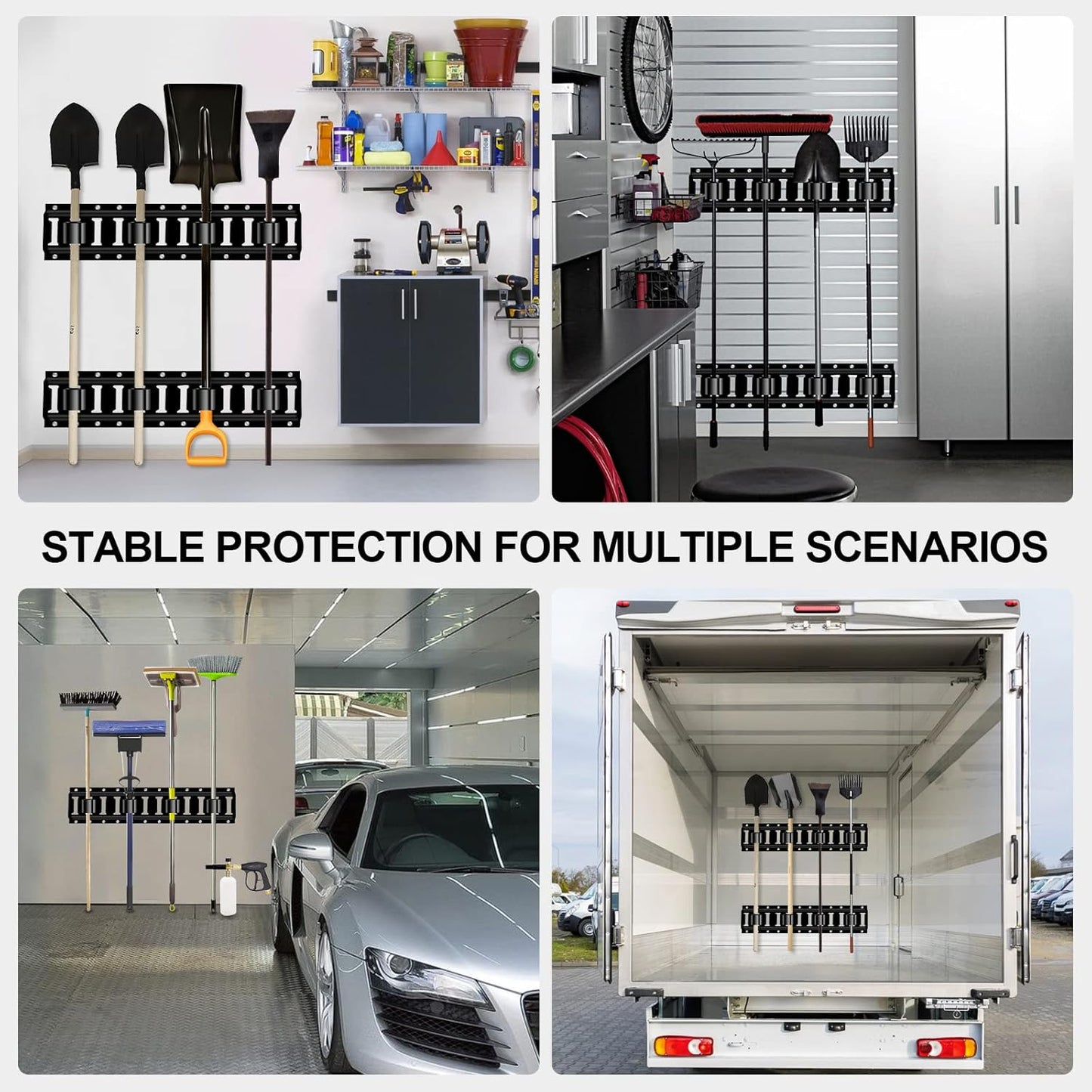 5 Pack E-Track Tool Holders|E Track Accessories for Enclosed Trailer to Heavy Duty Tool Holder |E Track/X Track Tool Hangers to Keep Rakes,Shovels, Broom|E Track Shovel Holder for Truck