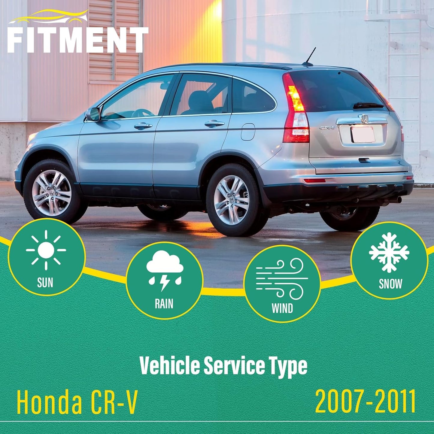 26" 16" 14" Windshield Wiper Blades Replacement for Honda CRV CR-V 2007 2008 2009 2010 2011 Premium All Weather Front Rear Wipers Set - OEM Quality (Pack of 3)