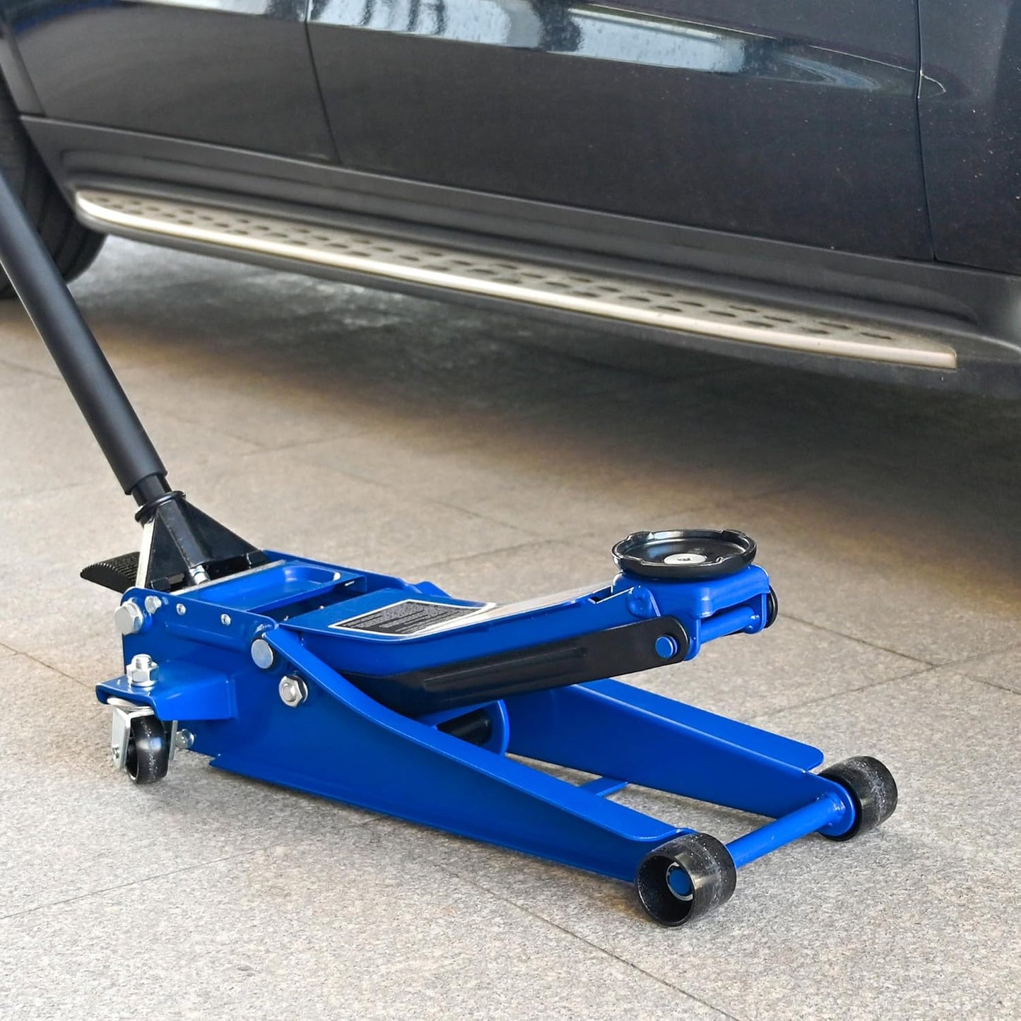 Floor Jack 3Ton/6600lbs.Dual Piston Fast Lifting Pump.Ultra Low Profile Floor Jack with Foot Pedal,Lifting Range 3.1"-20".Heavy Duty Hydraulic Racing Car Jack for MVPs,SUVs and Trucks.Trolley Jack