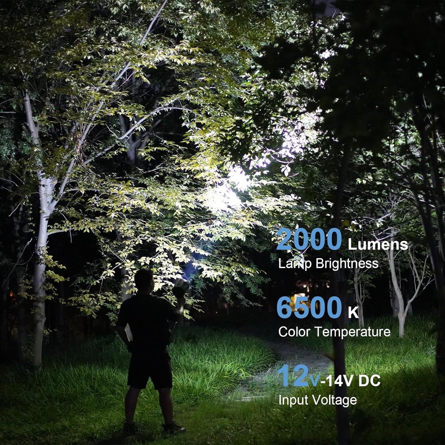 GOODSMANN TACTICPRO Powerful up to 2000 Lumen HID Spotlight/Floodlight Automotive/Garage/Emergency/Boating/Fishing/Hunting/Camping/Hiking/Patrolling Spotlight 9924-0011-06