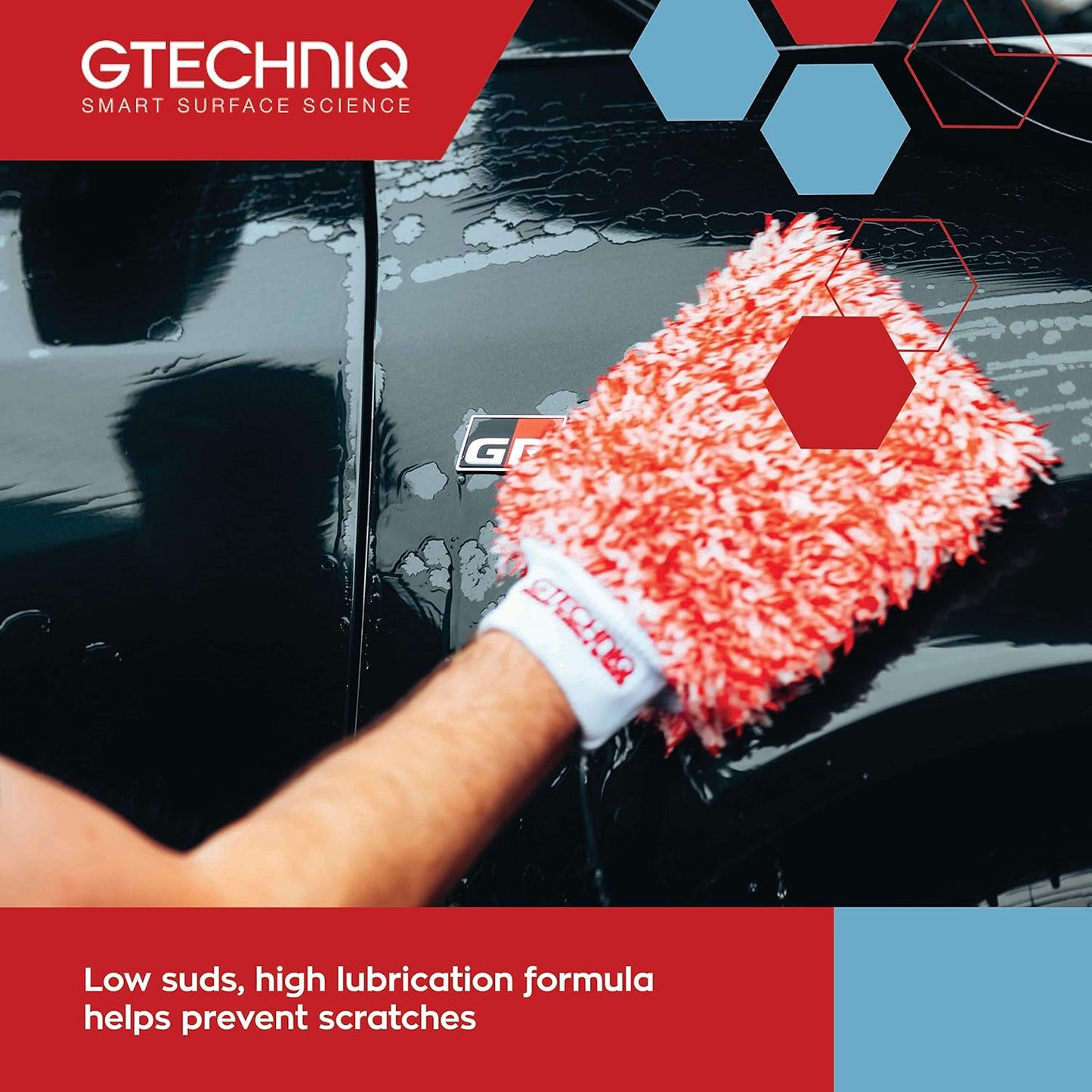 Gtechniq Car Shampoo. 2-in-1 Ceramic GWash and Hydrophobic Coating for Car Cleaning. Cleans and Repels Dirt, Car Cleaner for Up to 3 Months Protection, Super Concentrated - 500ml
