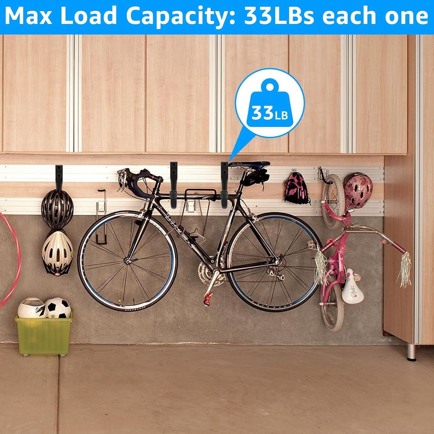 24 Pack Heavy Duty Garage Storage Utility Hooks 3.35" Kayak Wall Hangers Ladder Hooks for Garage, Utility Hooks for Ladder Garden Tool Hose Bike Shelf, Outdoor or Indoor Use