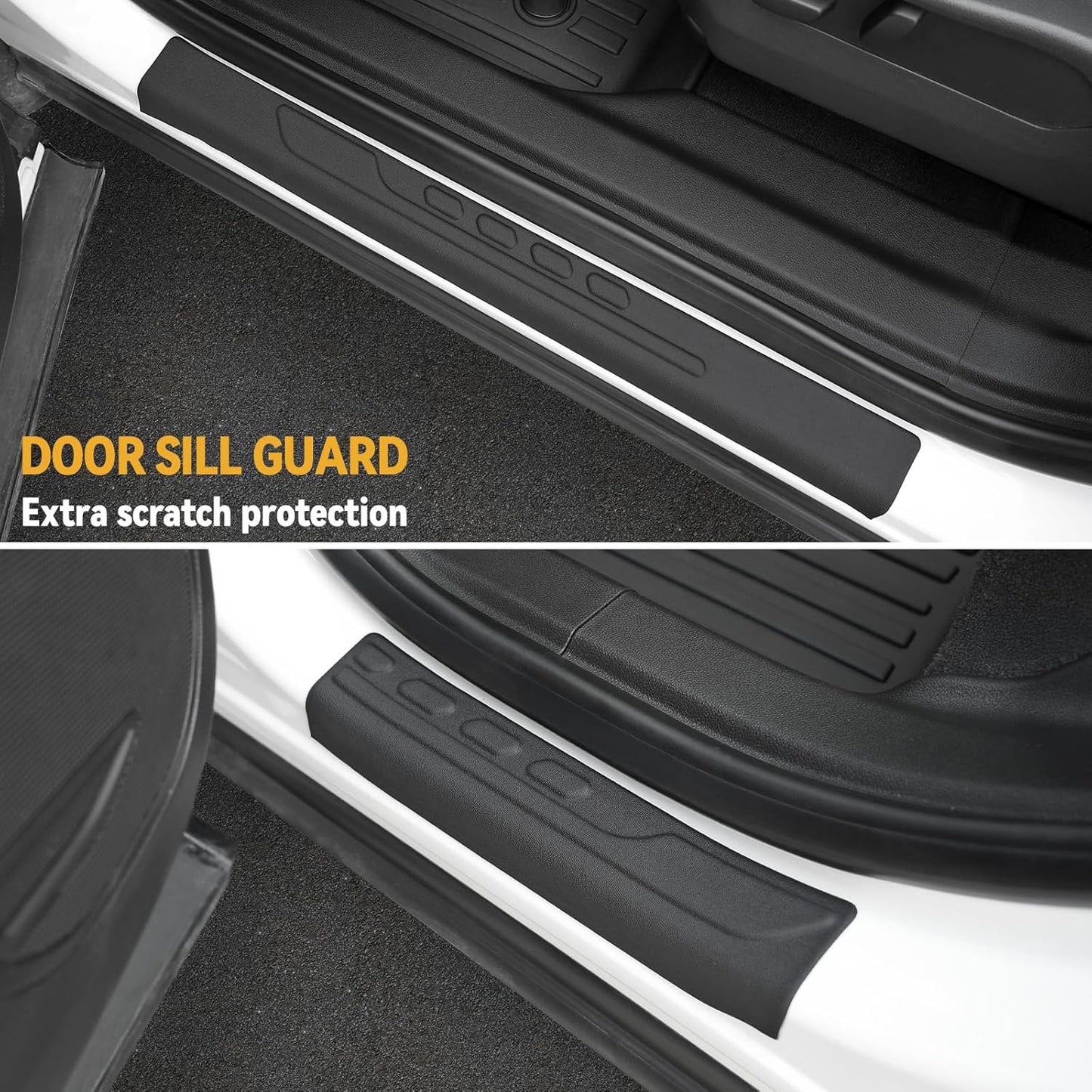 Floor Mats Set for Buick Envision 2021-2025 Accessories, Full Coverage All Weather Floor Mats Cargo Mat with Backrest Protectors & Door Sill Guards