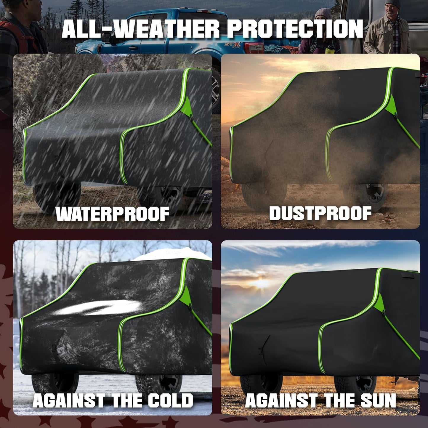 153 Inch UTV Cover for Polaris Ranger Crew RZR General 4, Can-Am Defender Maverick Commander Max, Yamaha Wolverine Viking, Kawasaki Mule Pro, Black 600D Cover Protection for 4-6 Seater UTV