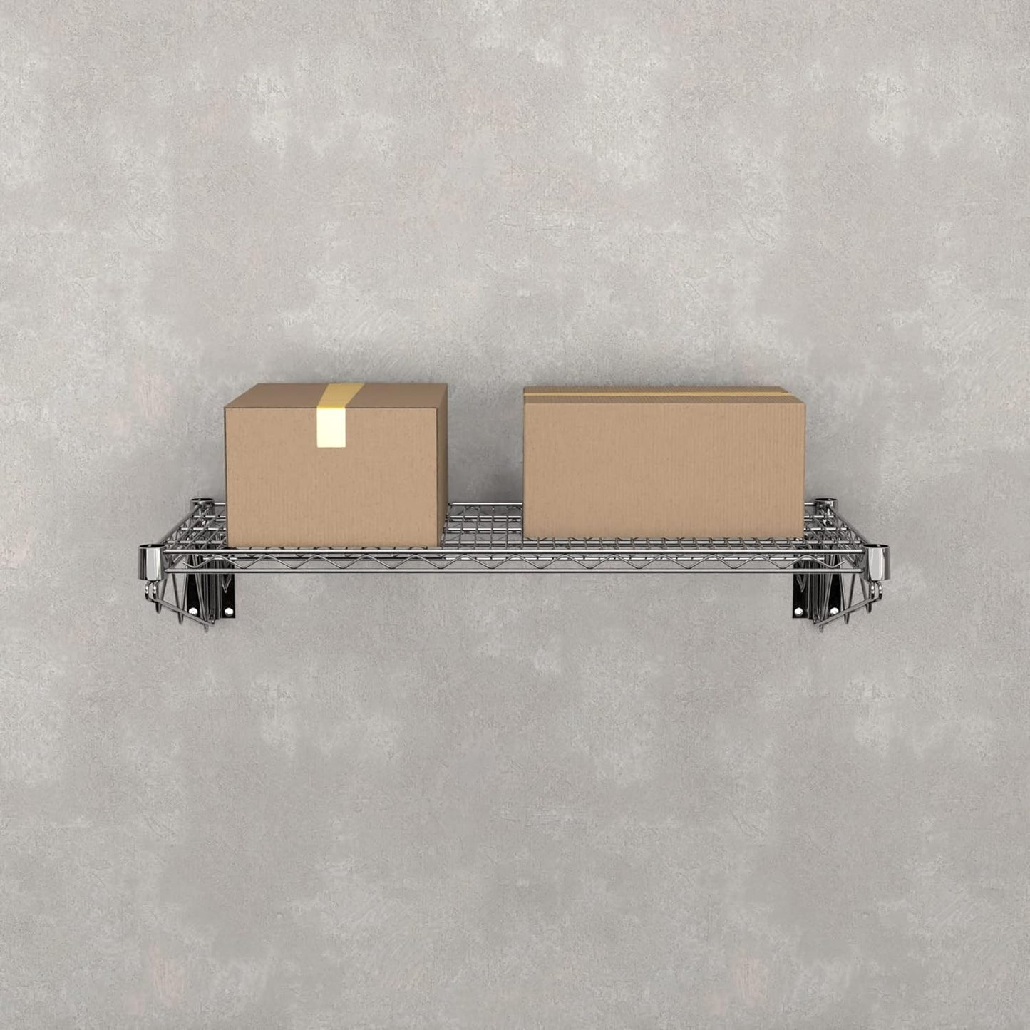 18" x 36" Chrome Wire Wall Mount Shelf