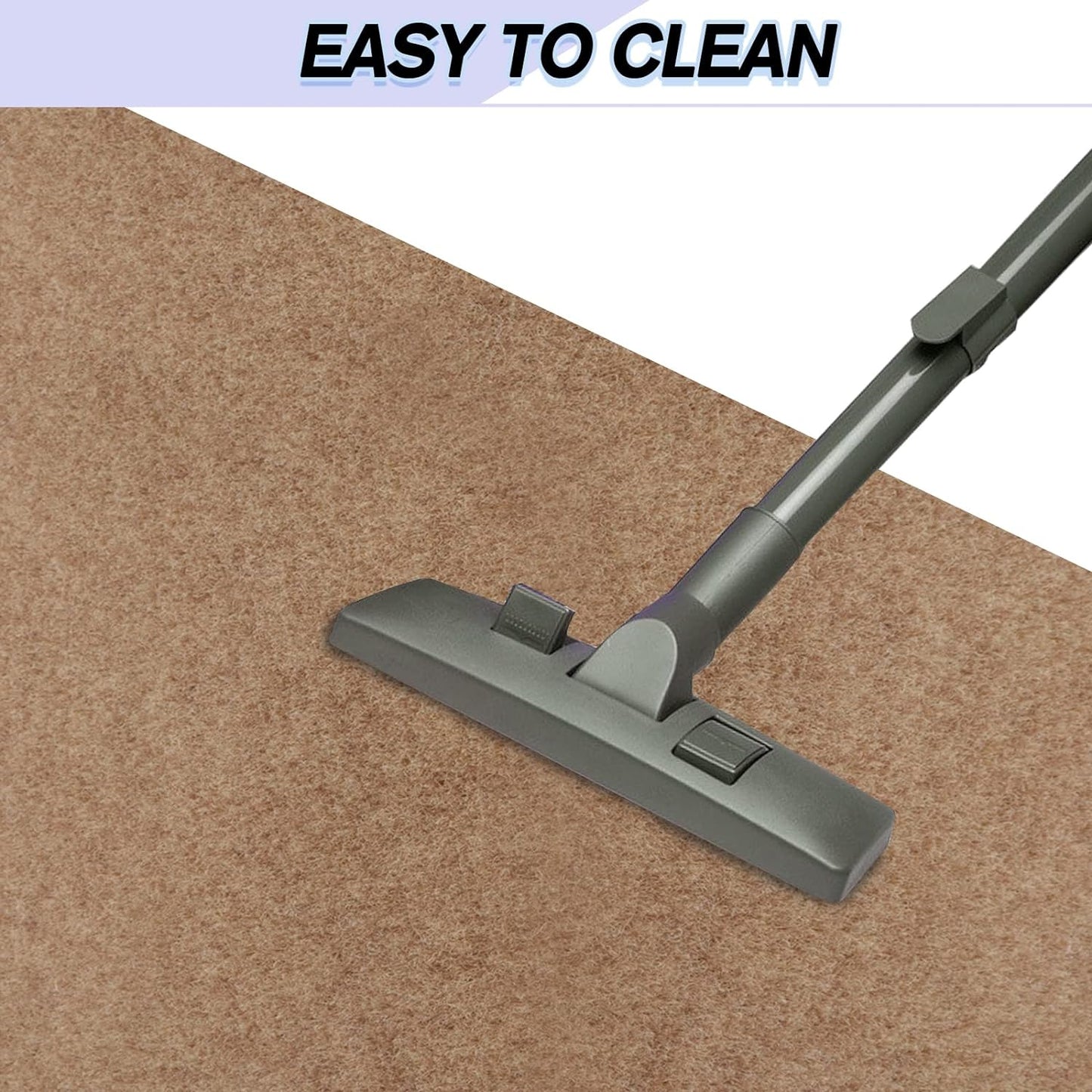 Custom Size Backed Non-Slip Area Rugs Runner, Easy Clean, Waterproof Runner Rugs for Hallway Entryway, Kitchen, Laundry, 3FT x 58FT, Beige