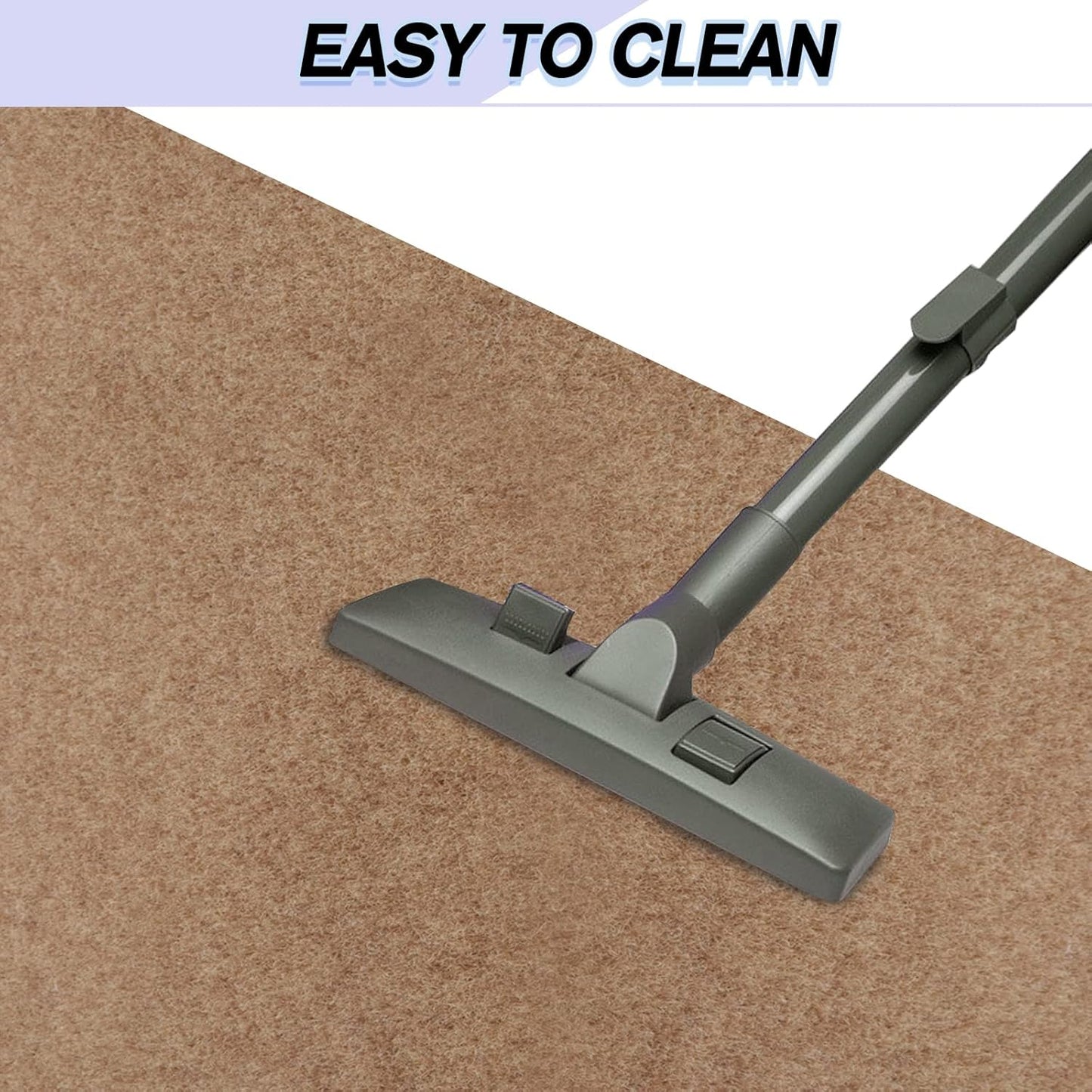 Custom Size Backed Non-Slip Area Rugs Runner, Easy Clean, Waterproof Runner Rugs for Hallway Entryway, Kitchen, Laundry, 2FT x 8FT, Beige