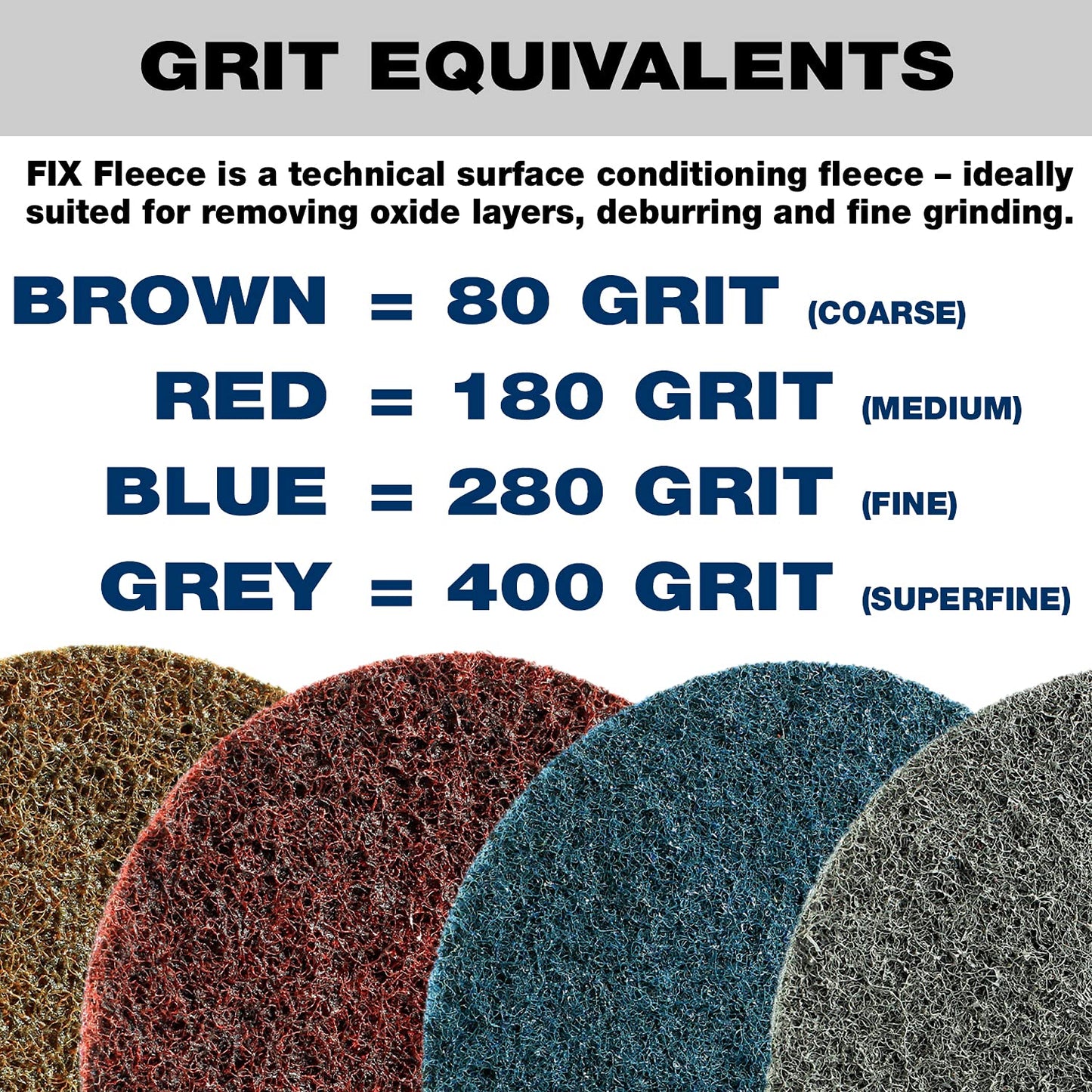 CS Unitec 80650 FIX Fleece (Nonwoven) Disc for The FIX Hook and Loop System, 6" Diameter, Coarse (Brown) (Pack of 10)