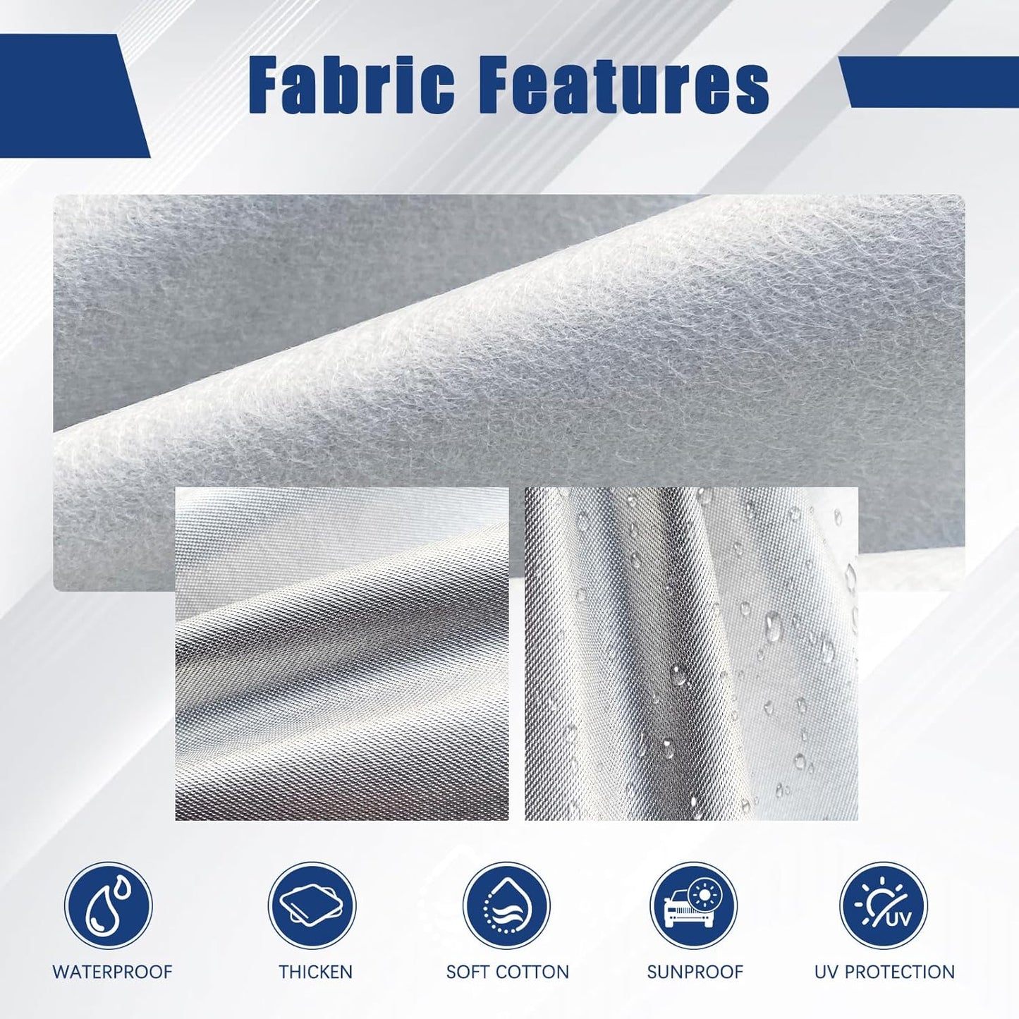 Kayme 6 Layers SUV Car Cover Custom Fit for GMC Acadia (2007-2025) Waterproof All Weather for Automobiles, Outdoor Full Cover Rain Sun UV Protection.Silver