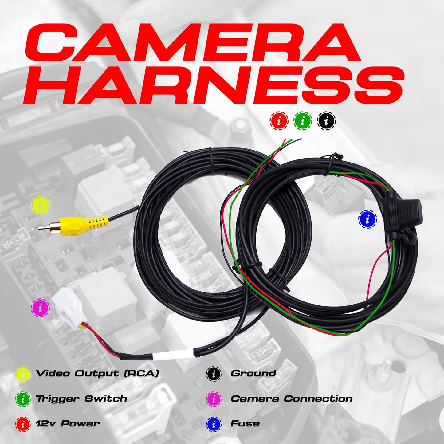 Master Tailgaters Black Tailgate Handle with Backup Camera Replacement for Honda Ridgeline (2006-2014) | IP68 Waterproof | Parking Grid Lines Available | Easy to Install