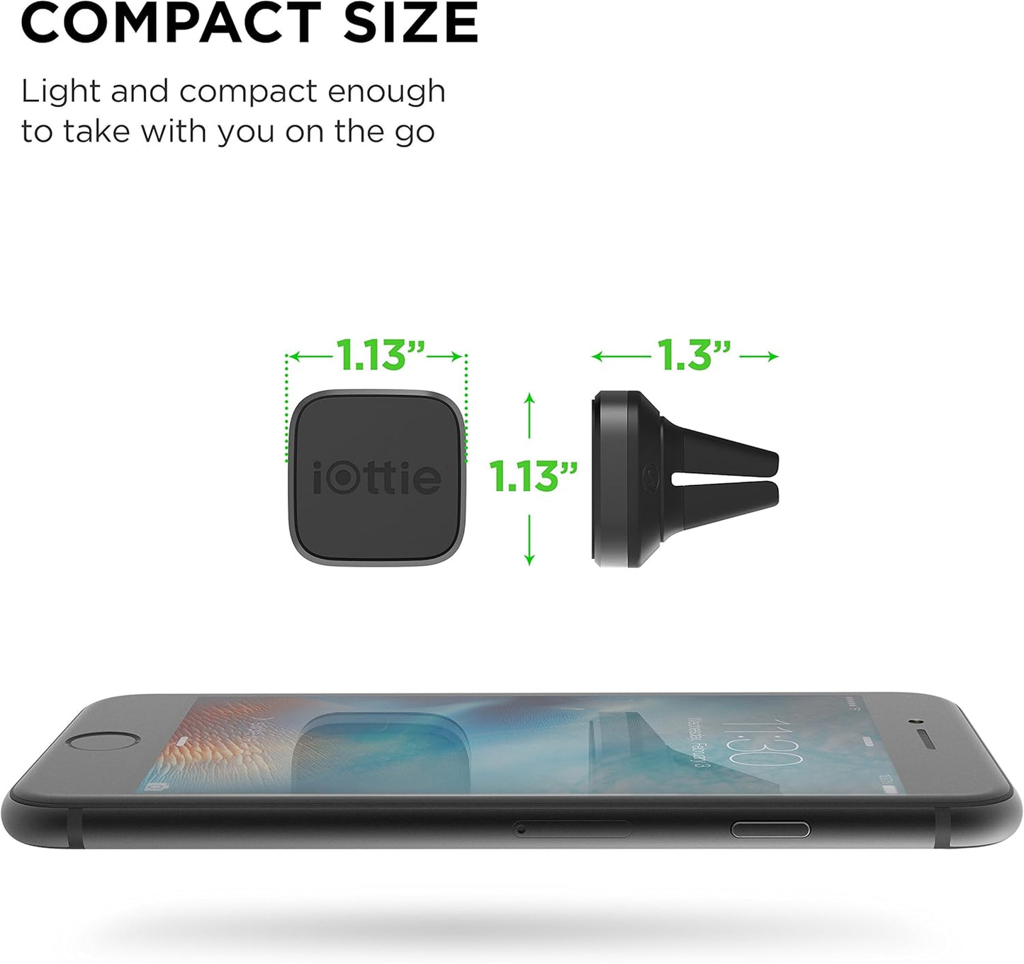 iOttie iTap Mini Magnetic Premium Air Vent Mount Holder for Easy Hands-Free Use, Secure Grip and 360-Degree Rotation for All Smartphones