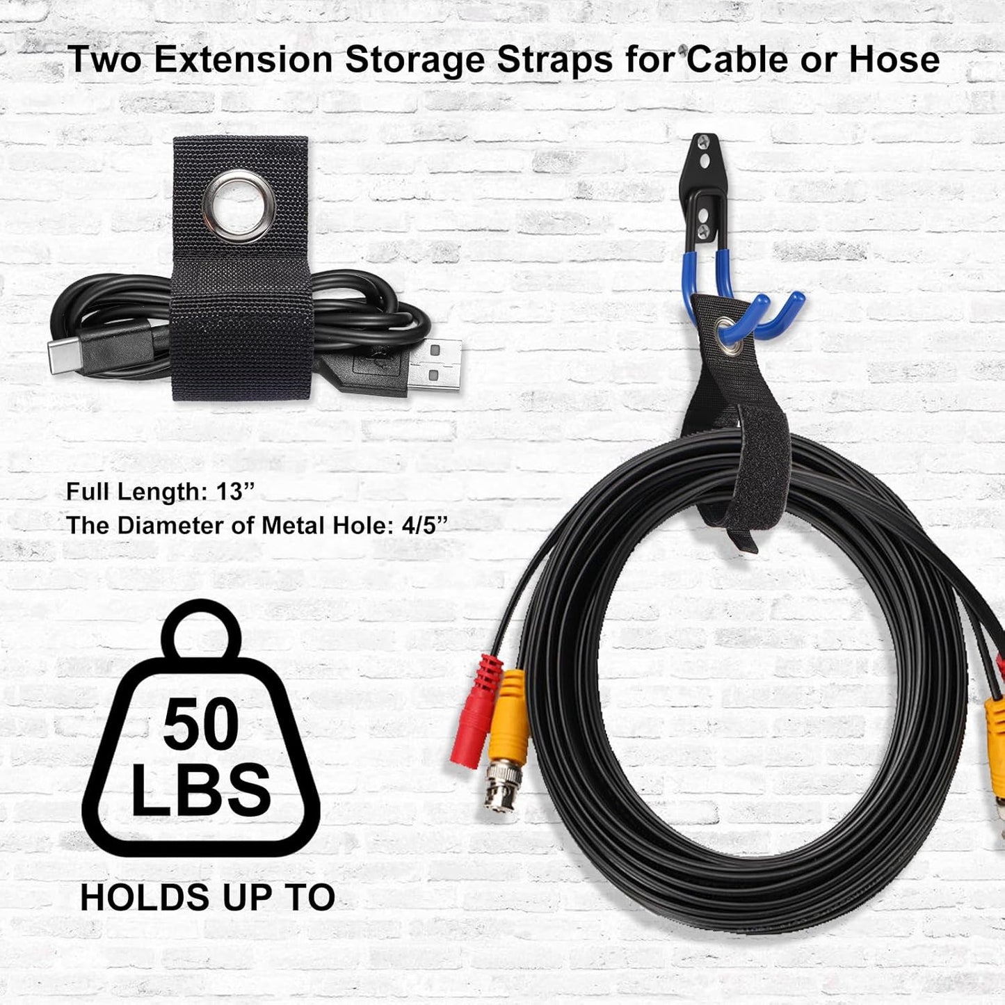 Garage Hook Heavy Duty Wall Storage Hangers, 20 Pack Garage Storage Hooks Steel Tool Blue for Ladders, Ropes, Garden Tools