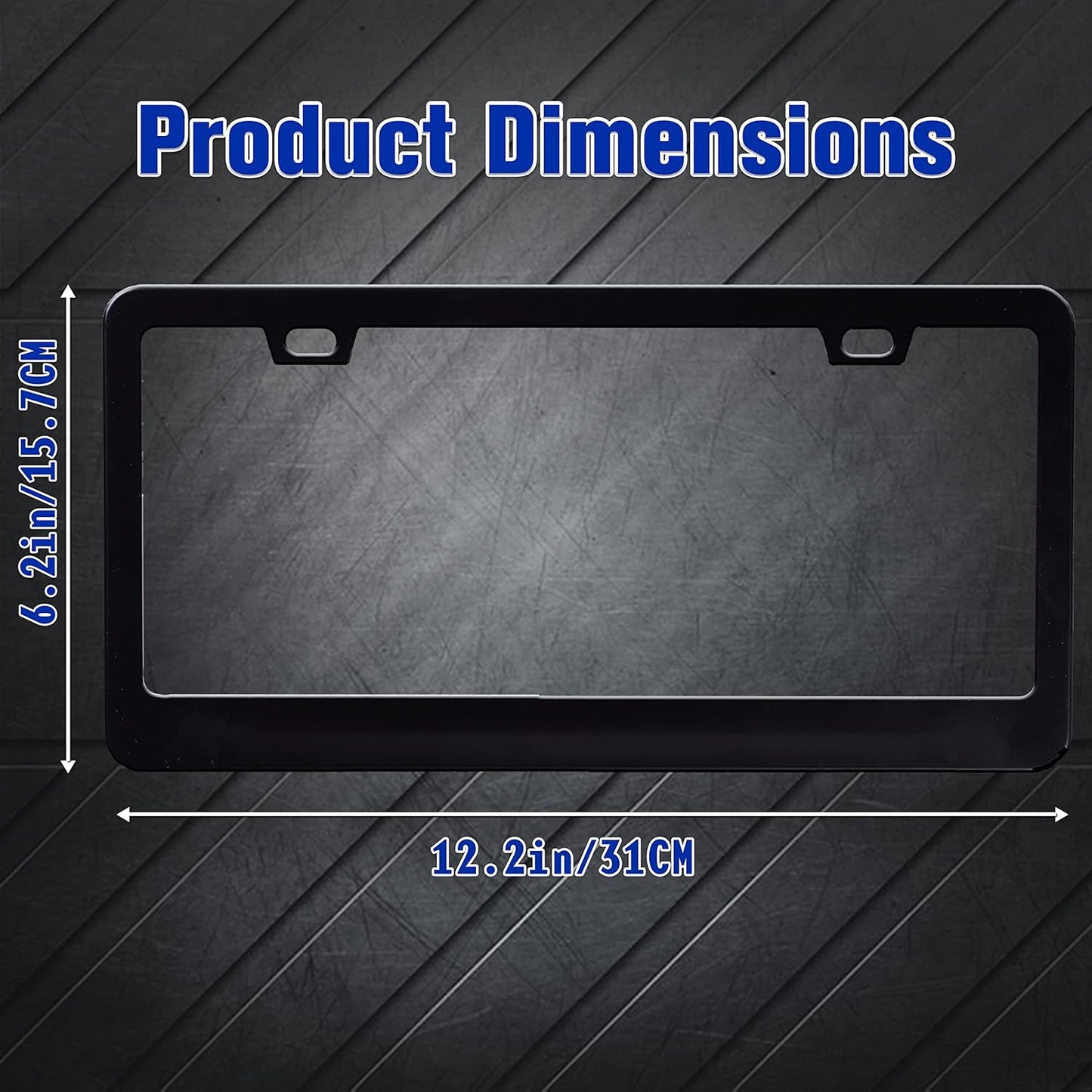 Grey Black Leopard Print License Plate Frame Cheetah License Plate Frames Personalise Stainless Steel Funny Design Compatible with Standard License Plate Holder for USA Canada 6 X 12 Inch with Screws