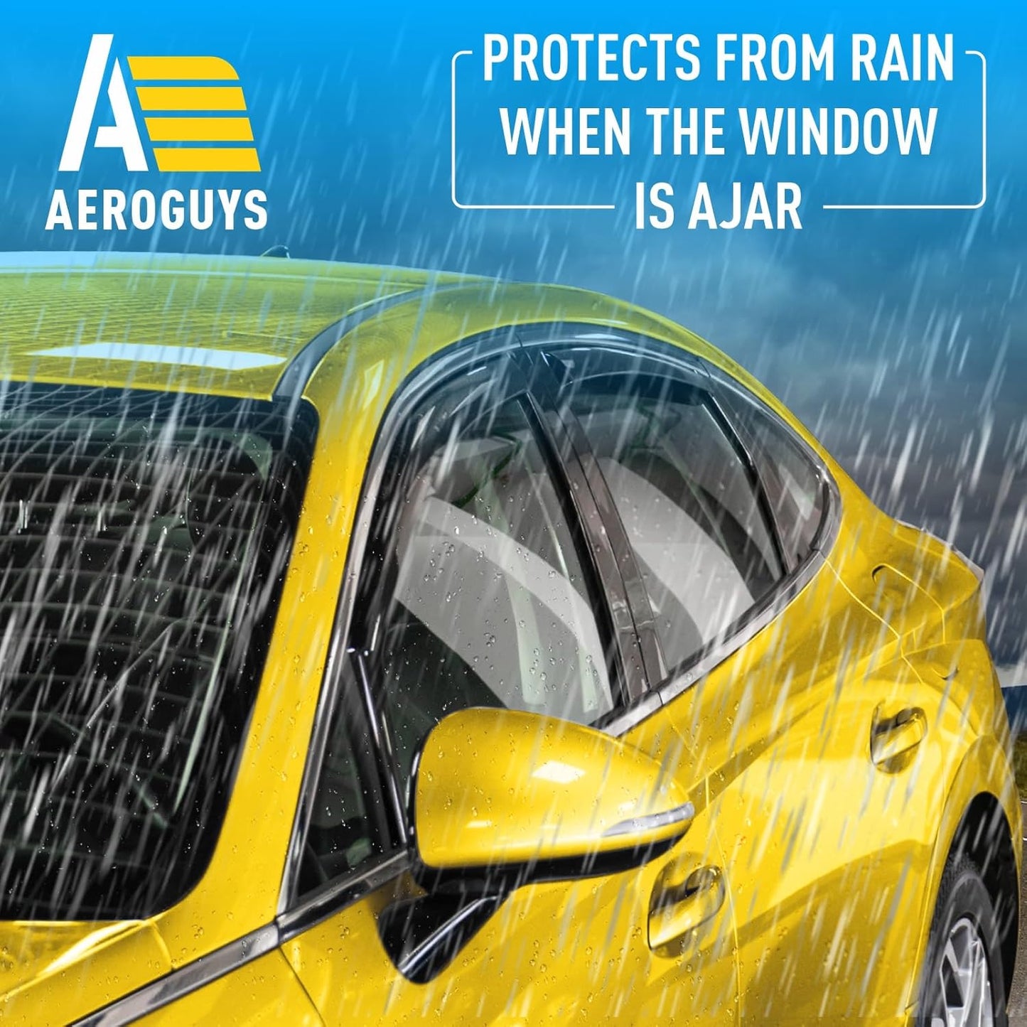 Extra Durable Window Deflectors in-Channel Window Visors Rain Guards Fit for Hyundai Sonata 2020-2025, Sun Visors, Wind Vent for Shades, Exterior Car Accessories - 4pcs. AG0802