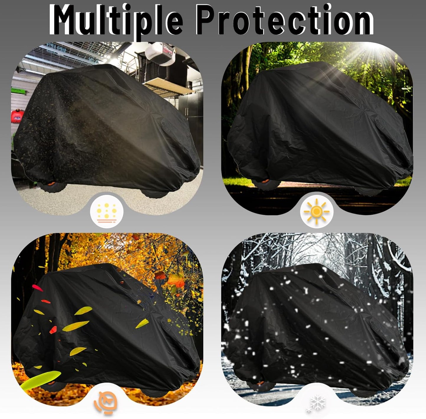 Go Kart Cover,2 Seater for Co leman KT196 GO Kart Covers 420D Waterproof Large Go Cart Car Cover,Go Kart Accessories for Baja TrailMaster,Mudhead 67" L x 46" W x 47" H