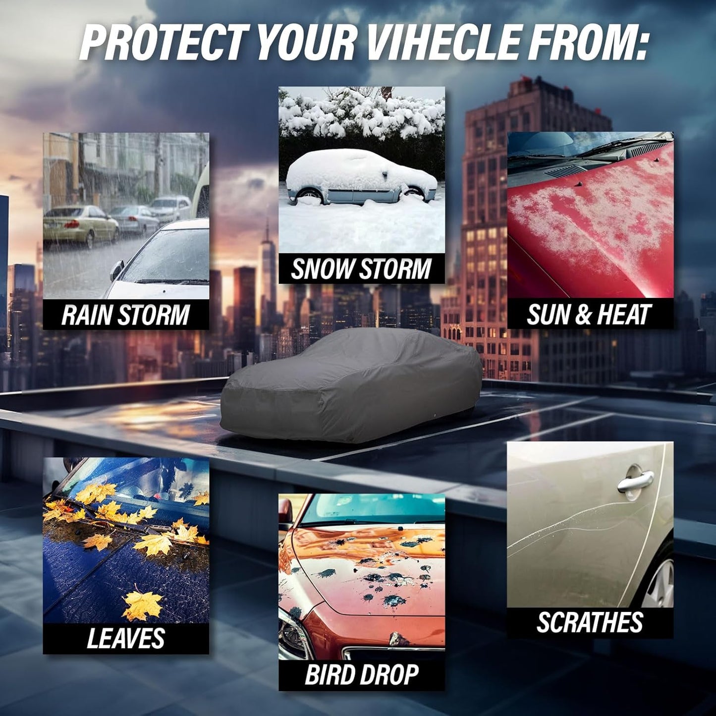 Supreme Full Car Cover - Semi Custom Fit for Tracker 1989-1998 SUV 4-Door | All-Weather Protection: Waterproof, Dustproof, Windproof, UV-Resistant | Includes Accessories