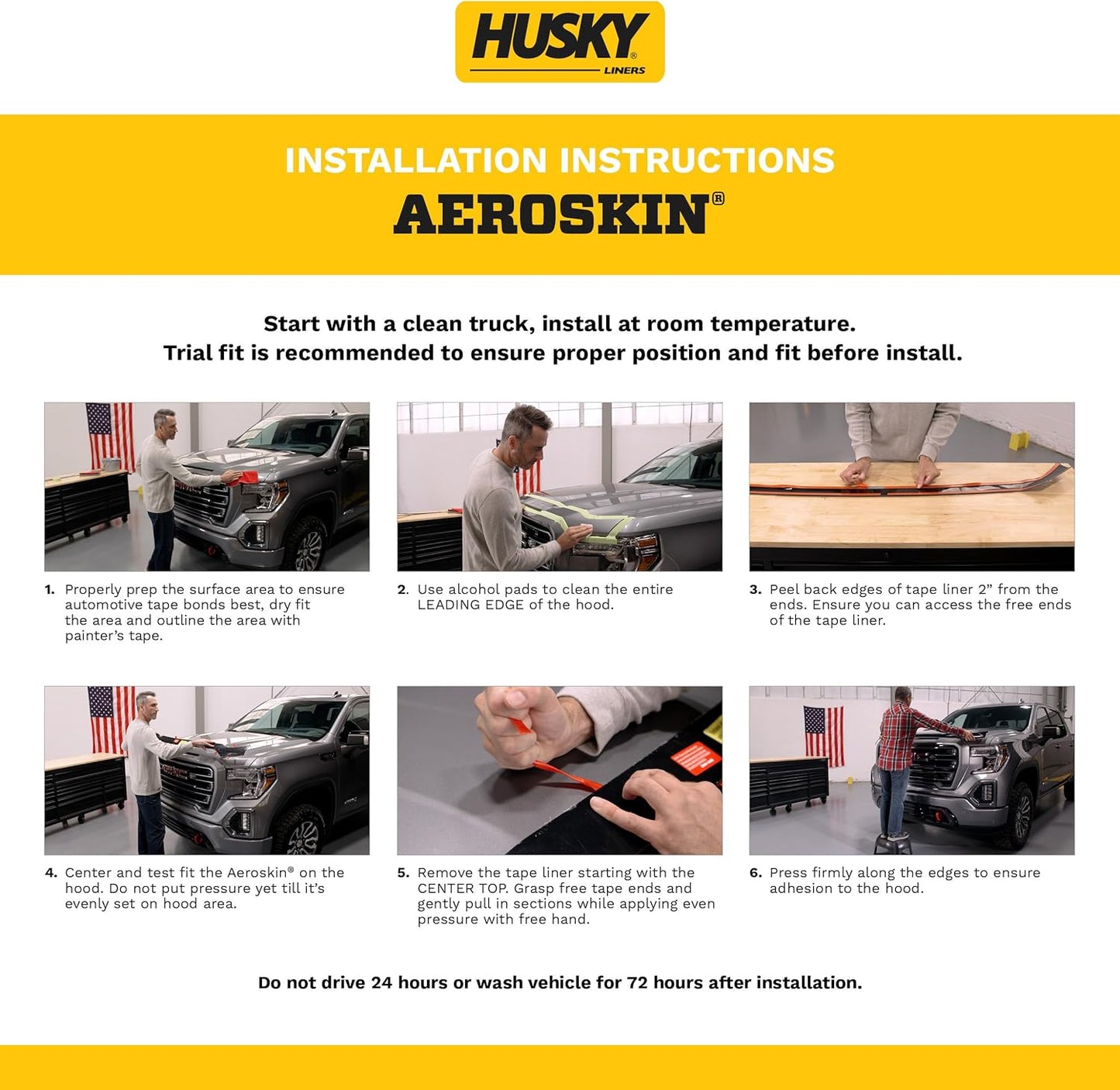 Husky Liners Aeroskin Hood Protector | Fits 2019-2025 Toyota RAV4 | Low Profile Deflector/Bug Shield - 1 pc., Smoke | 2842173