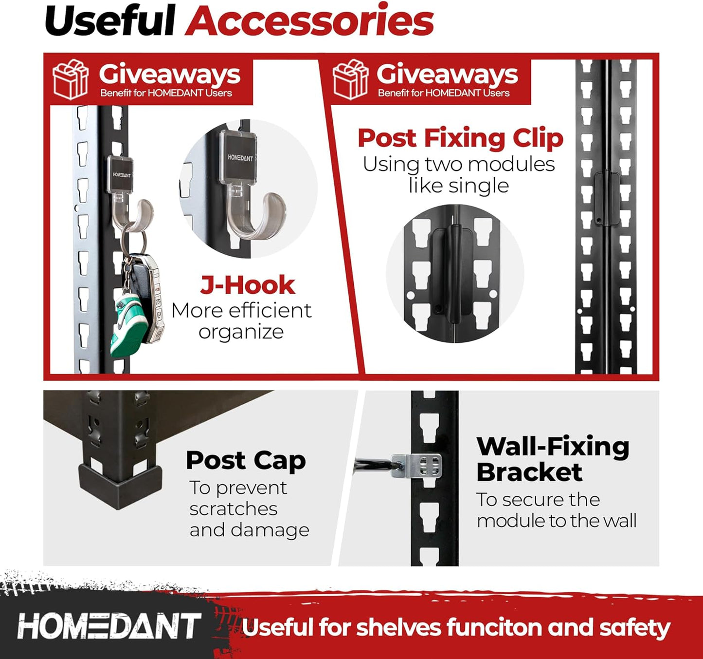 HOMEDANT 5 Tier Laminated Boltless Heavy Duty Garage Storage Adjustable Wide Size Metal Shelving Unit Utility Rack Shelves Organization Multipurpose Shelf Shed Warehouse 47.7"W x 24.1"D x 71.3"H 3Pack
