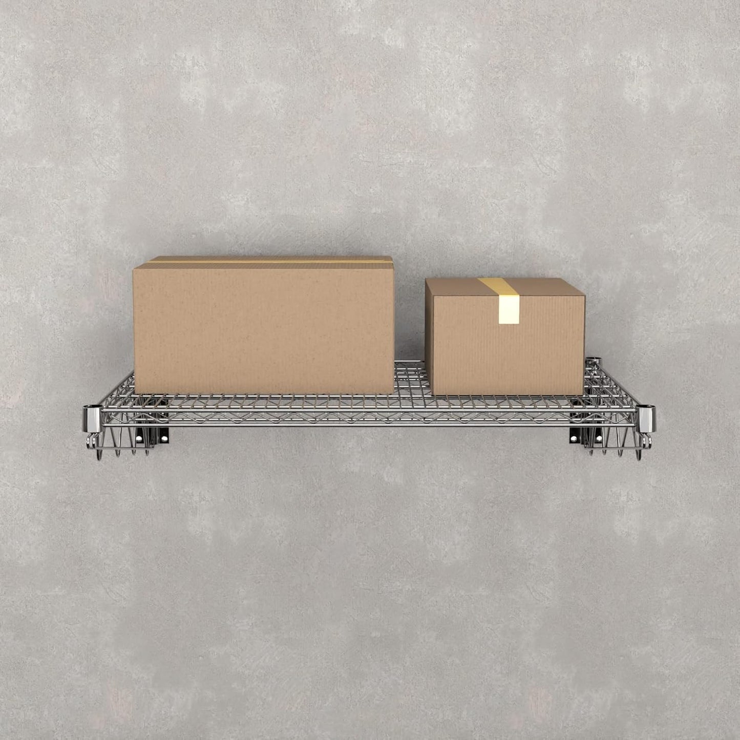 24" x 36" Chrome Wire Wall Mount Shelf