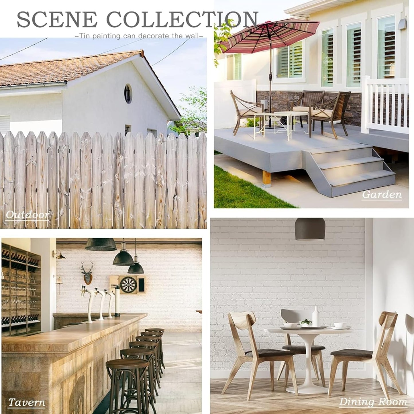 DINING ROOM Non-Embossed Vintage Metal Tin Street Sign Bar Cafe Garage Cave Home Room Wall Bathroom Farmhouse Garden Porch Patio Decor, 16 x 4 Inch