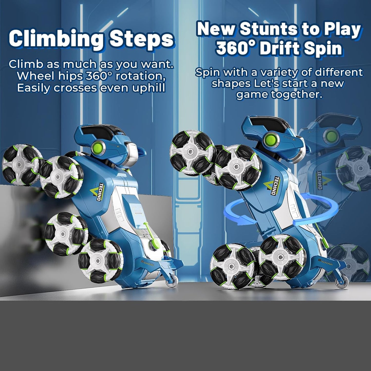 Gesture Sensing RC Stunt Car,Remote Control Car Toys for Ages 8-10-12,with Lights Music Spray,8WD 360° Spins All Terrains Kids Toys Car, 6-8 Year Old Boy Birthday Gift & 6-13 Best Gift for Kid