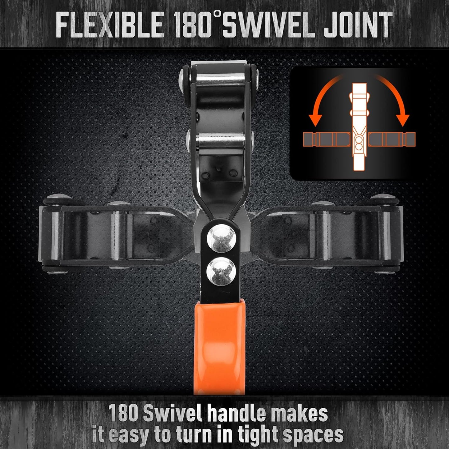 HORUSDY Small Swivel Oil Filter Wrench, 2-3/4" to 3-1/4" Ajustable Car Oil Filter Removal Tool, Durable & Easy Operation