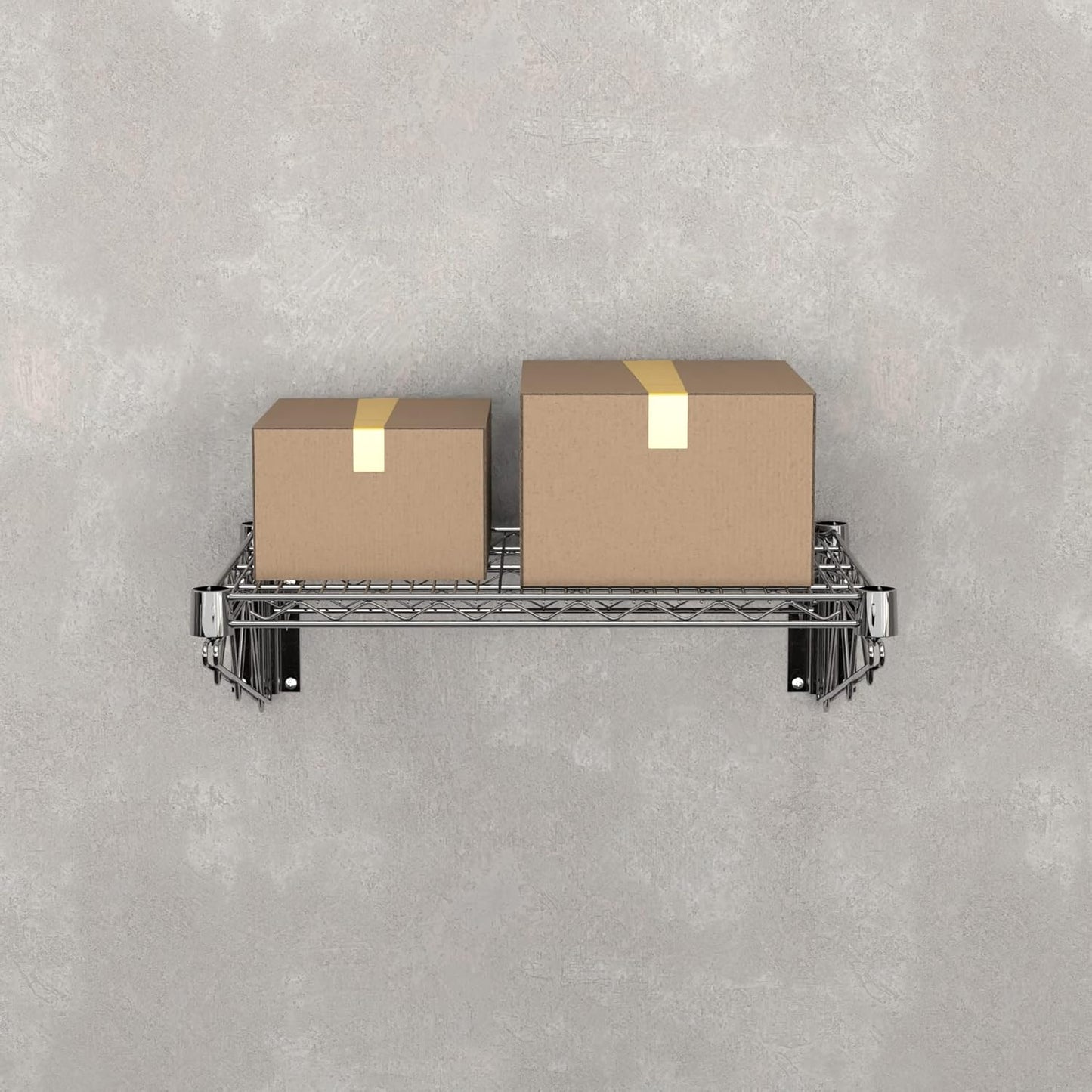 18" x 24" Chrome Wire Wall Mount Shelf