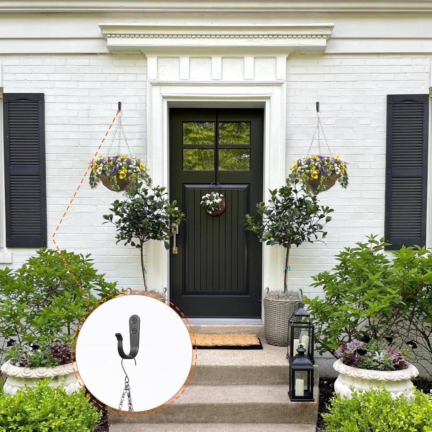 20PCS Wall Hooks for hanging, Metal Wall Hooks for Coats, Coat hooks for Wall, Heavy Duty Single Prong Wall Hooks With 40 Pieces Screws for Hanging Coats，Towel，Backpack，Hat, Dog Leashes，Coffee Mug