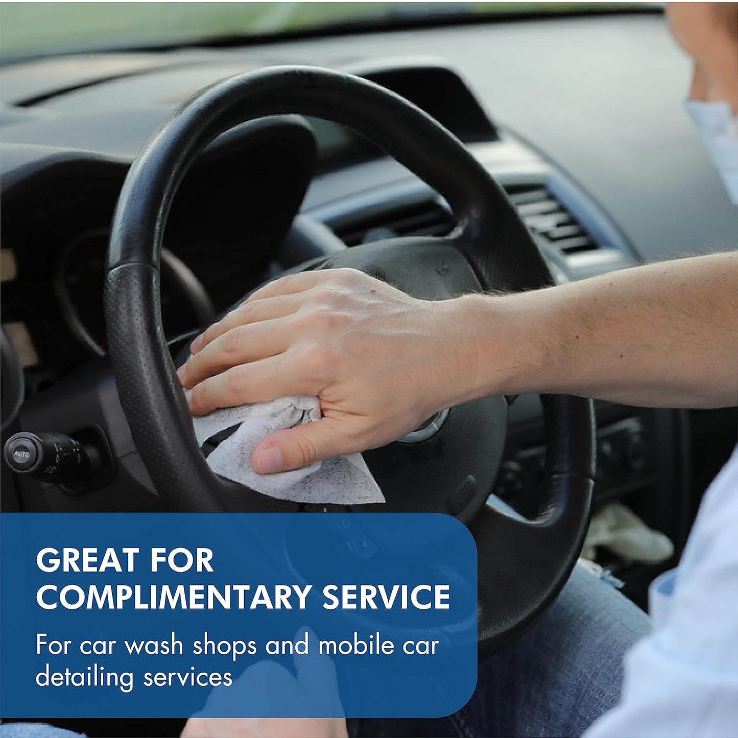 Diamond Wipes Car Wash Wipes with Refreshing Lemon Scent, Pack of 1000 Individually Wrapped Wipes, Dashboard Car Accessories Travel Essentials