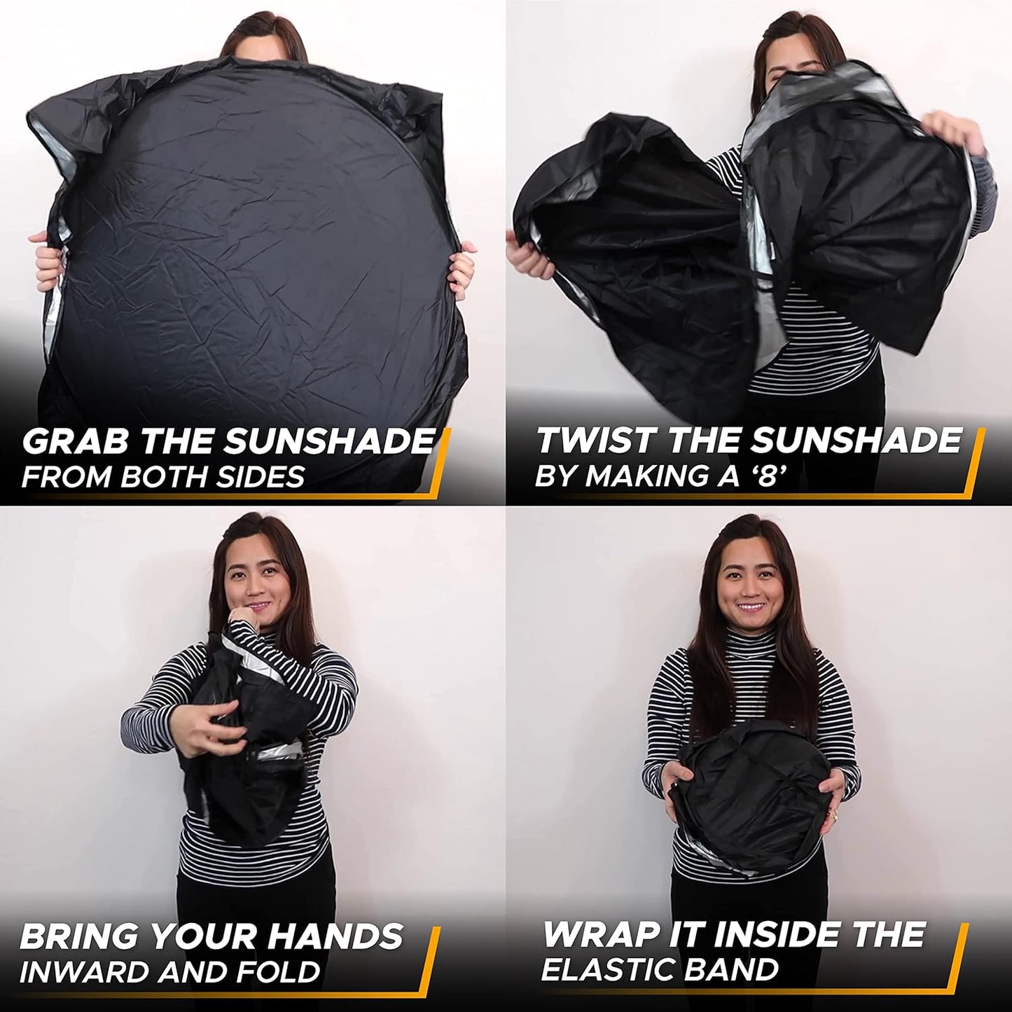 EcoNour Jeep Windshield Sunshade | Sun Visor for UV Rays & Heat Protection | Suitable for Wrangler, Gladiator | Jeep Accessories for Wrangler | X-Small - 60x21 Inches