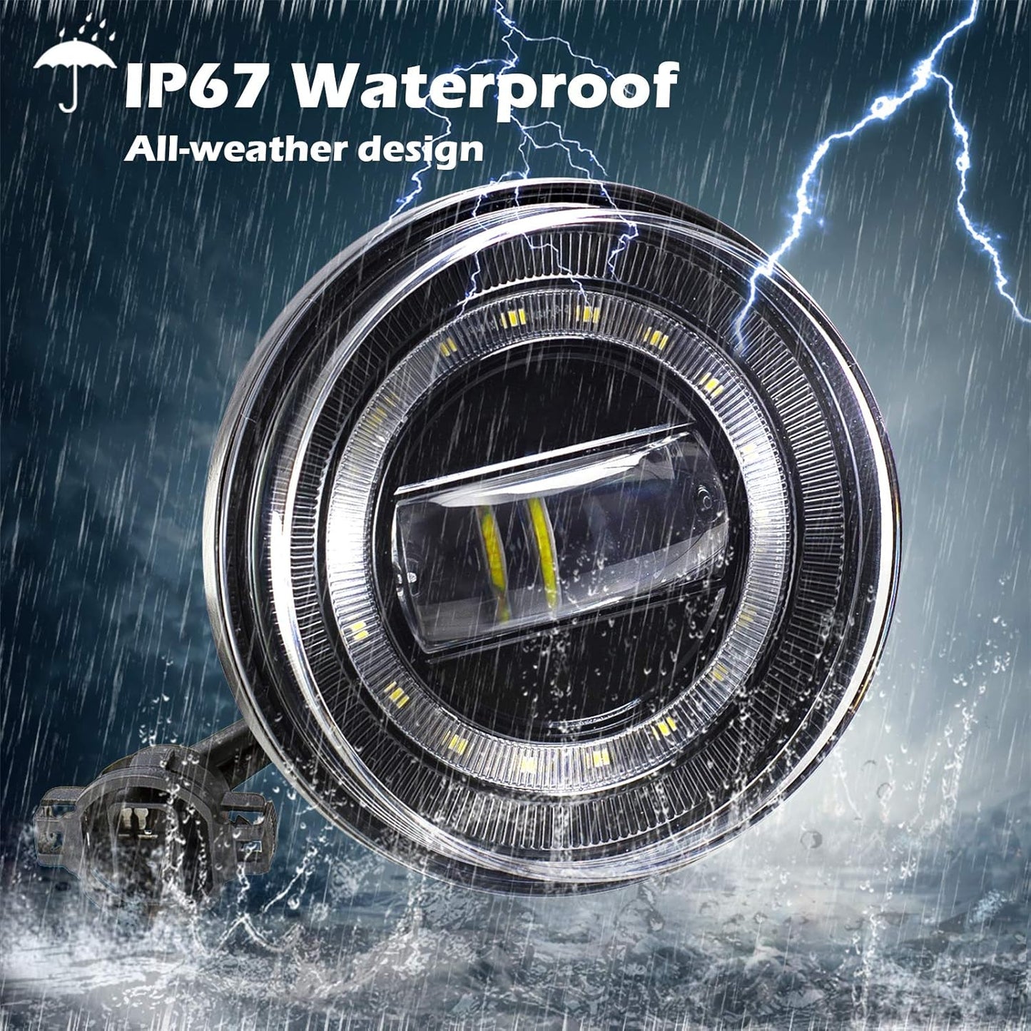 Tecoom LED Fog Lights, 1 Pair Bumper Driving Fog Lamps Compatible with 2007 2008 2009 2010 2011 2012 2013 GMC Sierra 1500/2500/3500, DOT SAE Approved,Waterproof 4200 lumen LED Fog Light