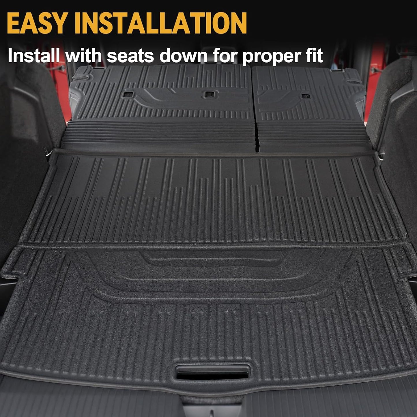 Floor Mats Set for Nissan Rogue 2025 2024-2021 Accessories, Full Coverage All Weather Floor Mats Cargo Mat with Backrest Protectors & Door Sill Guards (Not for Sport)