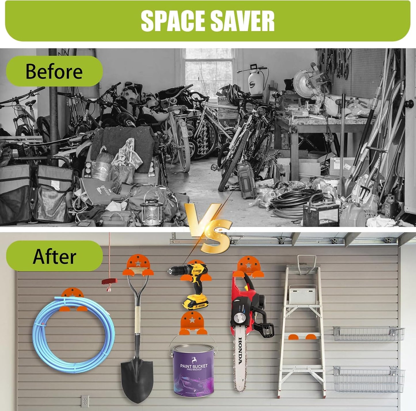 MusixiA Garage Organizer Trimmer Rack,1 Pack Heavy Duty Weed Eater Hanger,Trimmer Hanger for Grass Trimmer, Hedge Trimmer Trimmer Power Tool Organizer Wall Mount