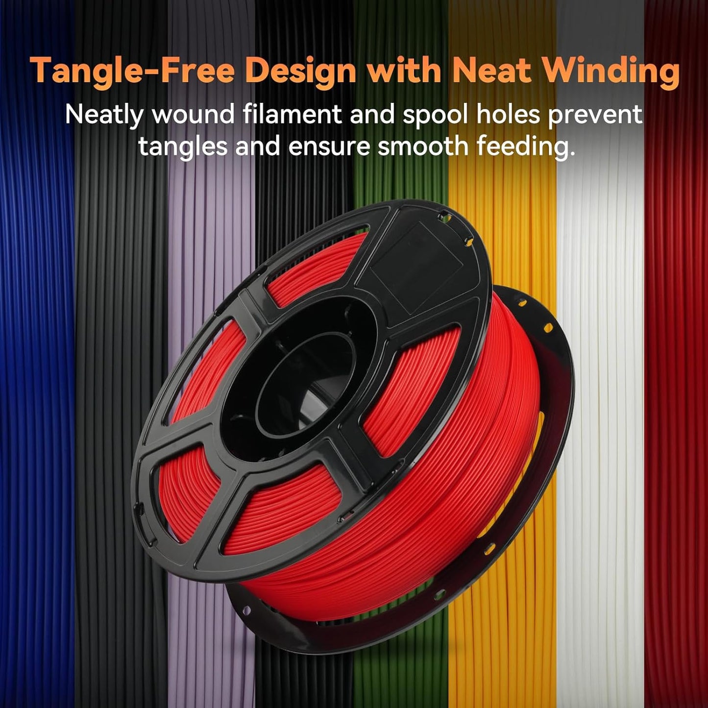 FLASHFORGE PLA Filament 1.75mm +/- 0.02mm, Matte Red 3D Printer Filament 1kg (2.2lbs) Spool, Excellent Printing Performance, Easy to Use for Most FDM 3D Printers