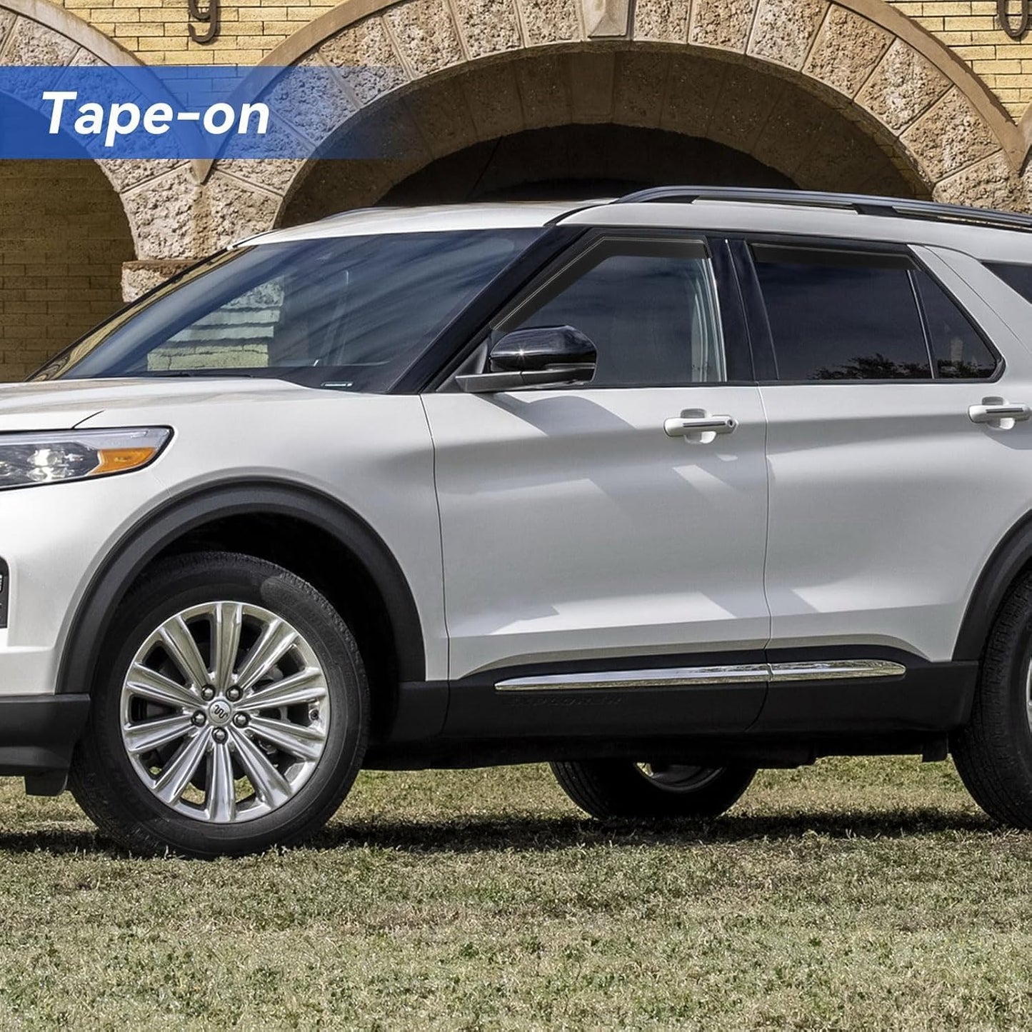 Window Visors Rain Guards for 2020-2025 Ford Explorer, Out-Channel Window Vent Wind Deflectors Visors Shades for 20-25 Explorer