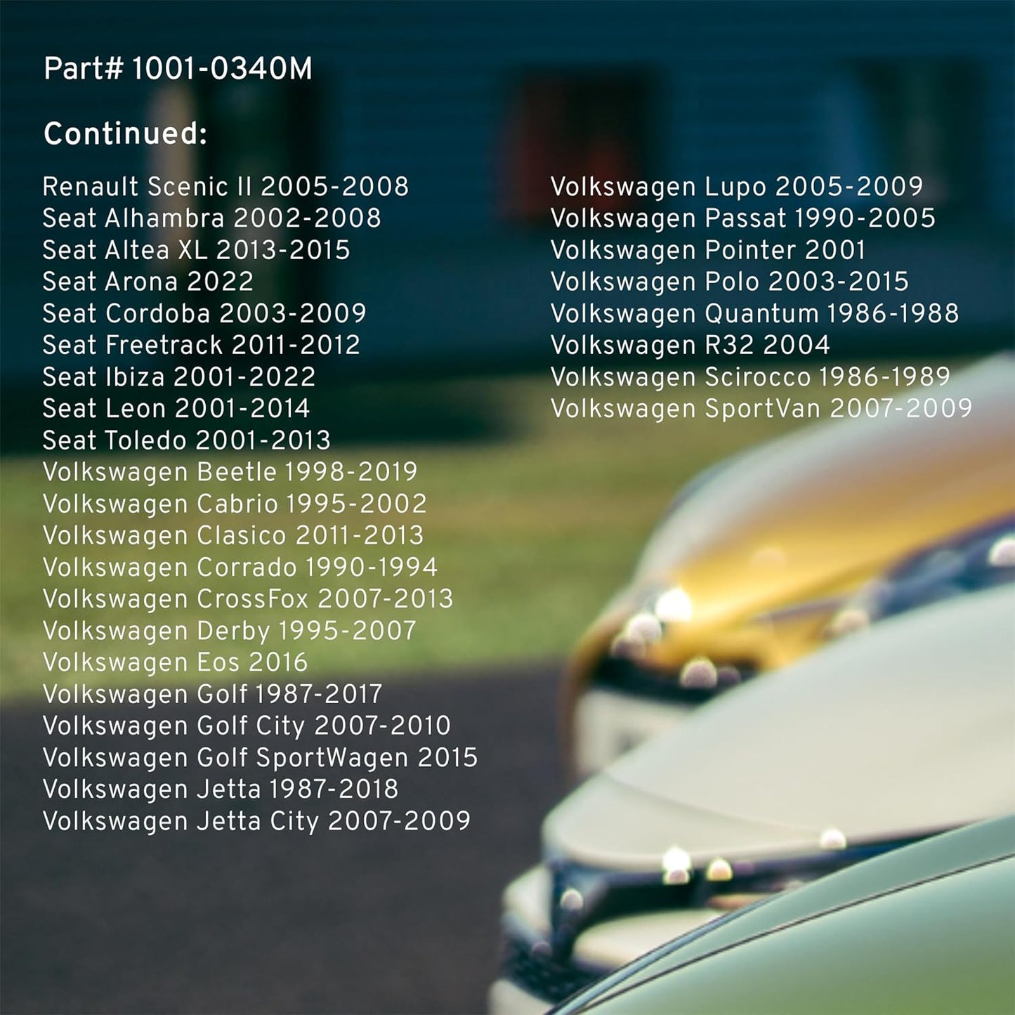 Premium Semi-Metallic Rear Brake Pads (1001-0340M) Compatible with 1986-2022 Audi/Volkswagen (A3/A4/A6/A8/Beetle/Golf/Jetta City/Passat/S3/S4/S6/S8/TT/TT Quattro & More)