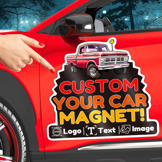 Custom Car Magnet with Your Logo ║ Advertise Your Business Vehicle Magnetic ║ Professionally Printed for Your Car Van Truck ║ Reflective Option Available║ We Print All Made in The USA