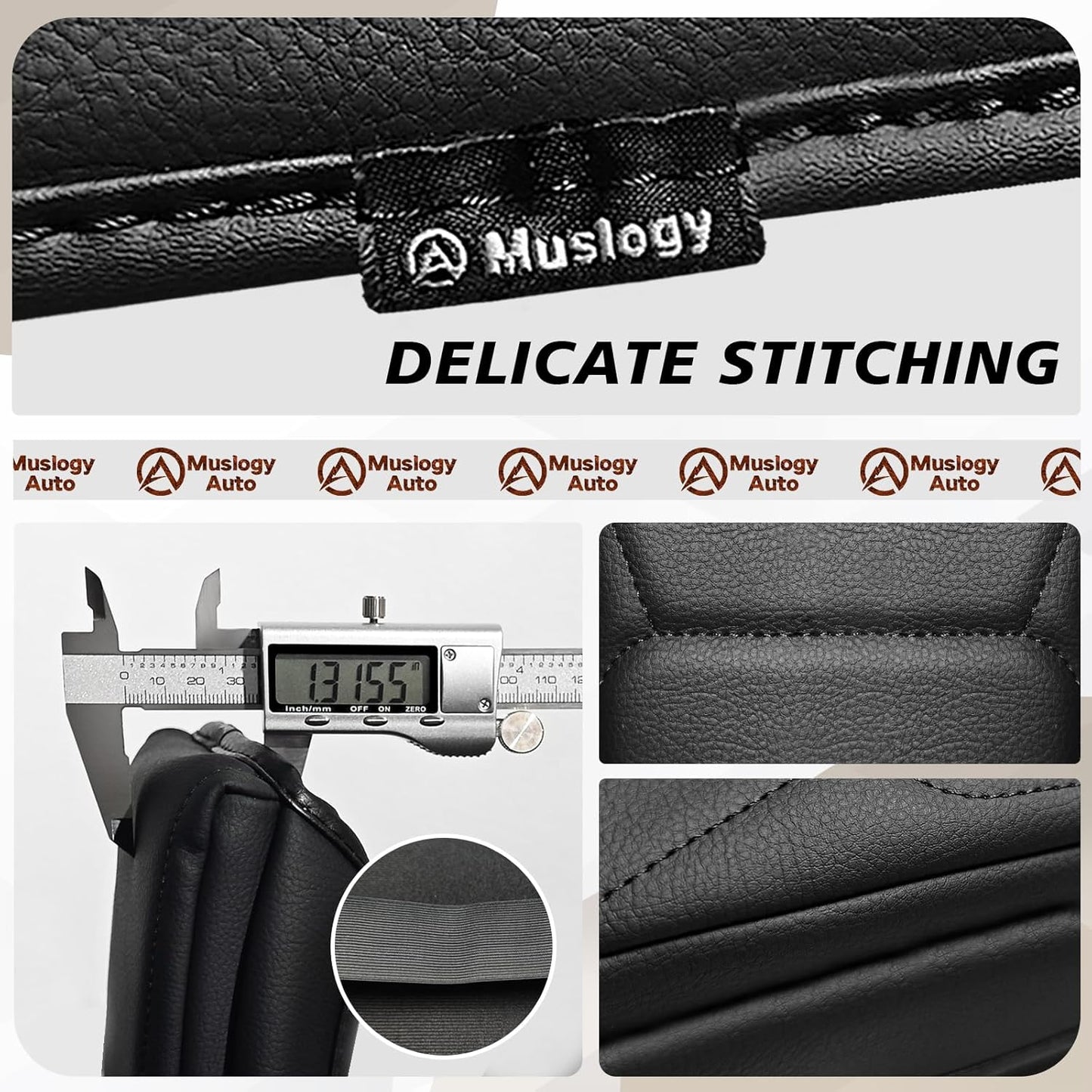 Muslogy Center Console Armrest Cover Compatible with Nissan Kicks S SV SR 2025 Comfort Armrest Pad Arm Rest Cushion Vegan Leather Protector 1-Inch Extra Thick