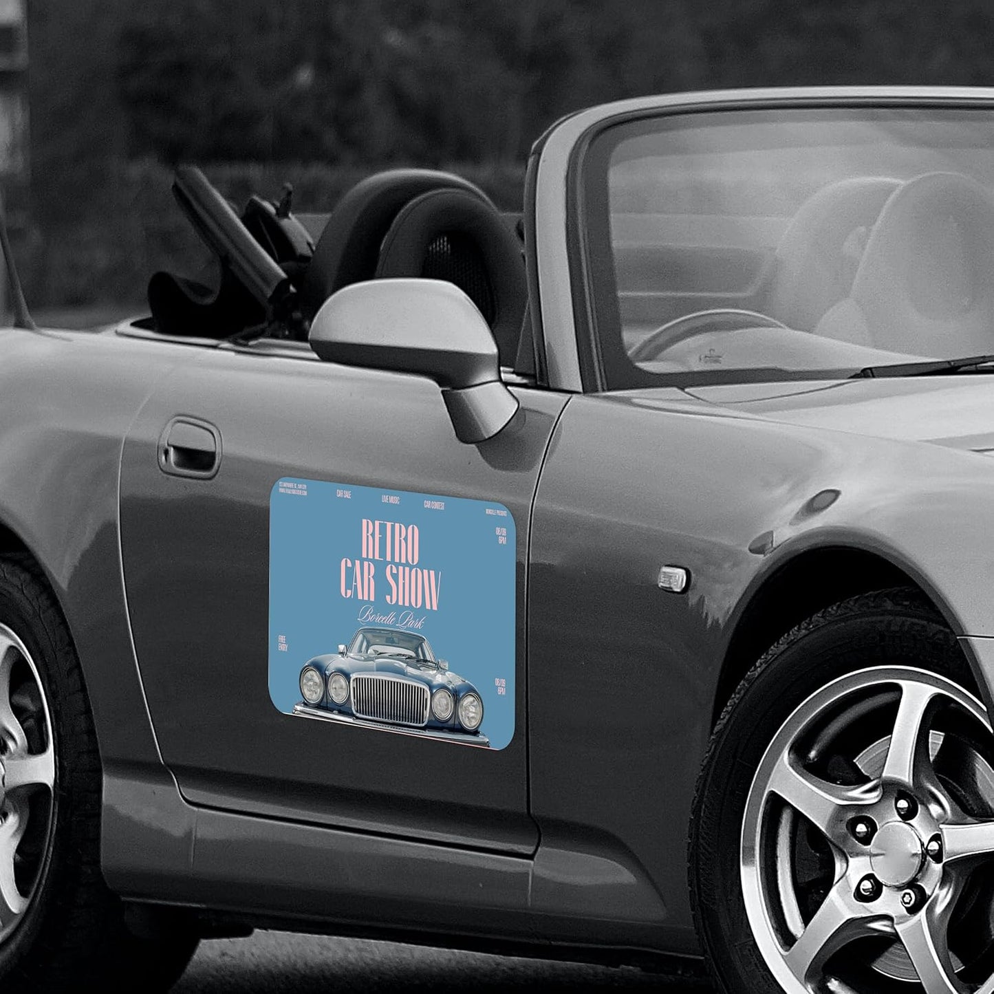 Custom Car Magnet for Business 2 Pack | Personalized Logo, Text, and Image Reflective Magnetic Signs for Vehicles | Effective Advertising Signs | Various Size | Weather-Resistant - 18x36in