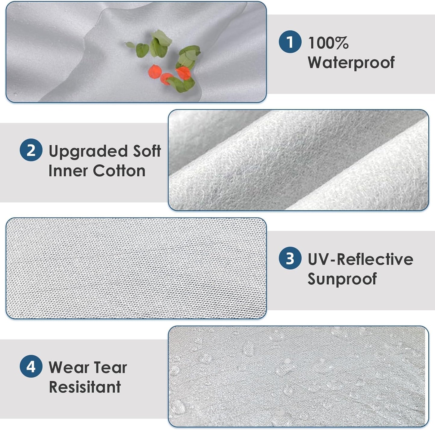 AUQDD 6-Layers Premium Hatchback Car Cover Waterproof All Weather Weatherproof UV Sun Protection Snow Dust Storm Resistant Outdoor Exterior Custom Form-Fit Full Padded Car Cover with Straps -173" K18