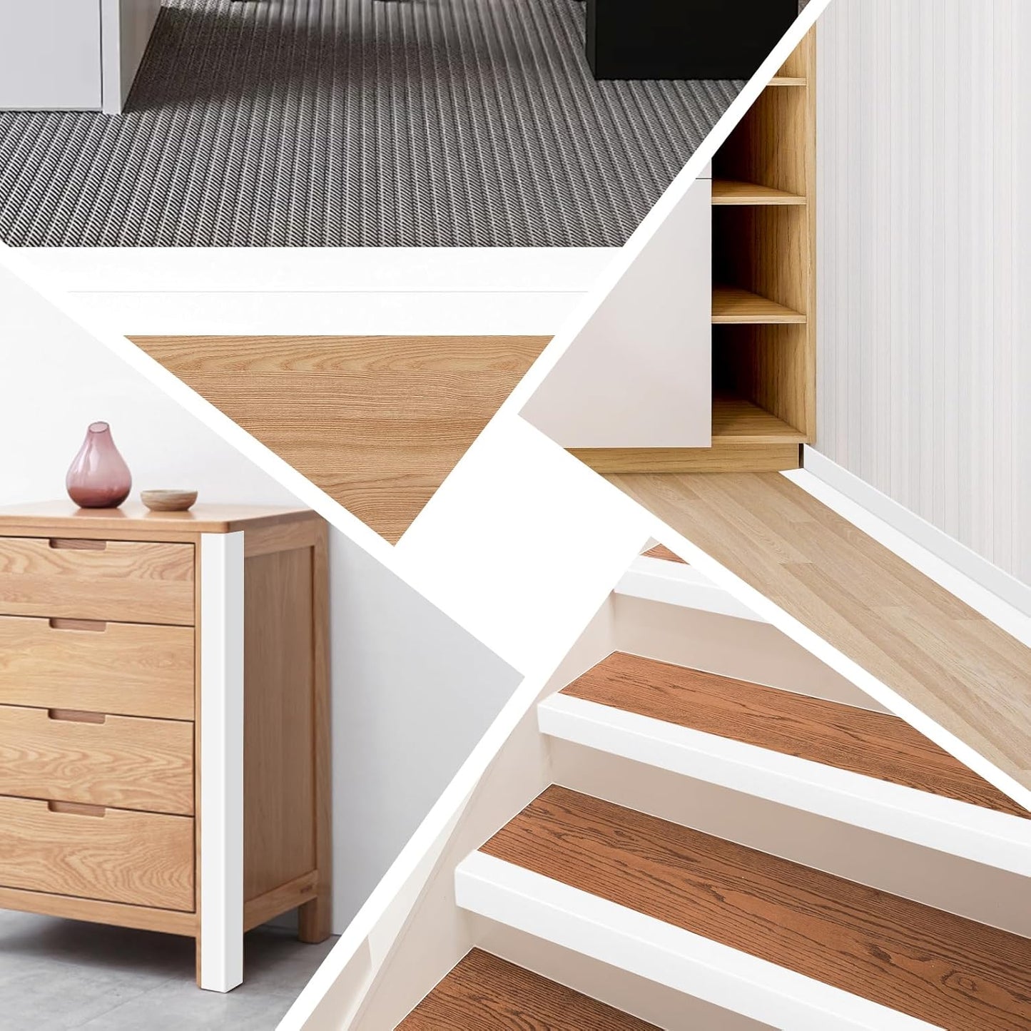 Wall Corner Protector Moulding Trim Peel and Stick Wall Corner Guards Trim Flexible Self Adhesive Edge Protector Moulding, 0.8 in x 20 Ft, White