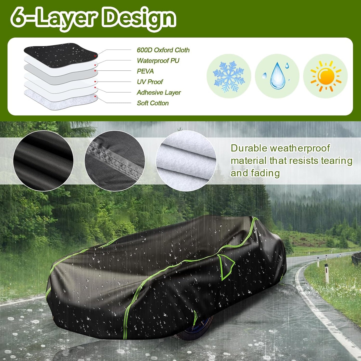 Full Cover for Polaris Slingshot Heavy Duty Premium Oxford Cover Windshield Cover Waterproof Windproof All Weather Protection Covers for Slingshot S SL SLR R Signature LE(420D Oxford)