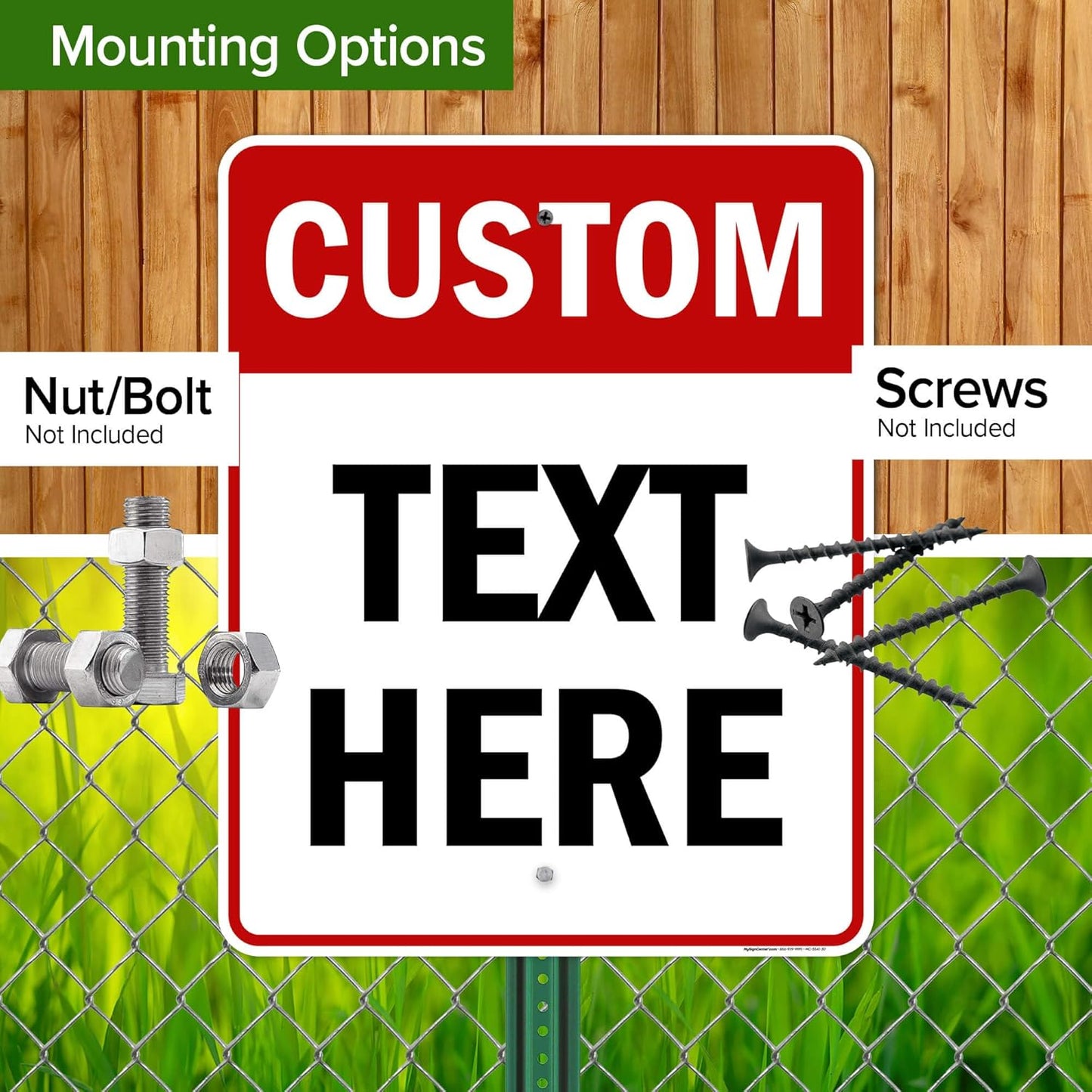 Custom Sign, Custom Sign for Business, Indoor/Outdoor use. 24x30 Inches, Rust Free .063 Aluminum, Fade Resistant, Made in USA by My Sign Center (Header)