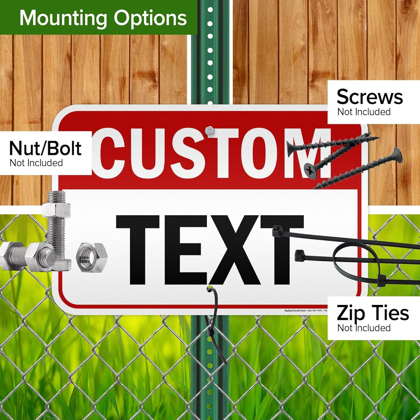 Custom Sign, Custom Sign for Business, Indoor/Outdoor use. 12x18 Inches, 3M EGP Reflective, Rust Free .063 Aluminum, Fade Resistant, Made in USA by My Sign Center (Header)